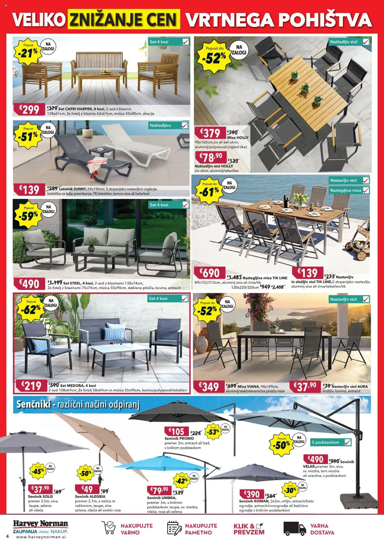 Novi Harvey Norman katalog ponudbe – veljaven od 05.08.2026 | Stran: 4 | Izdelki: Mizica, Fotelj, Miza, Stol