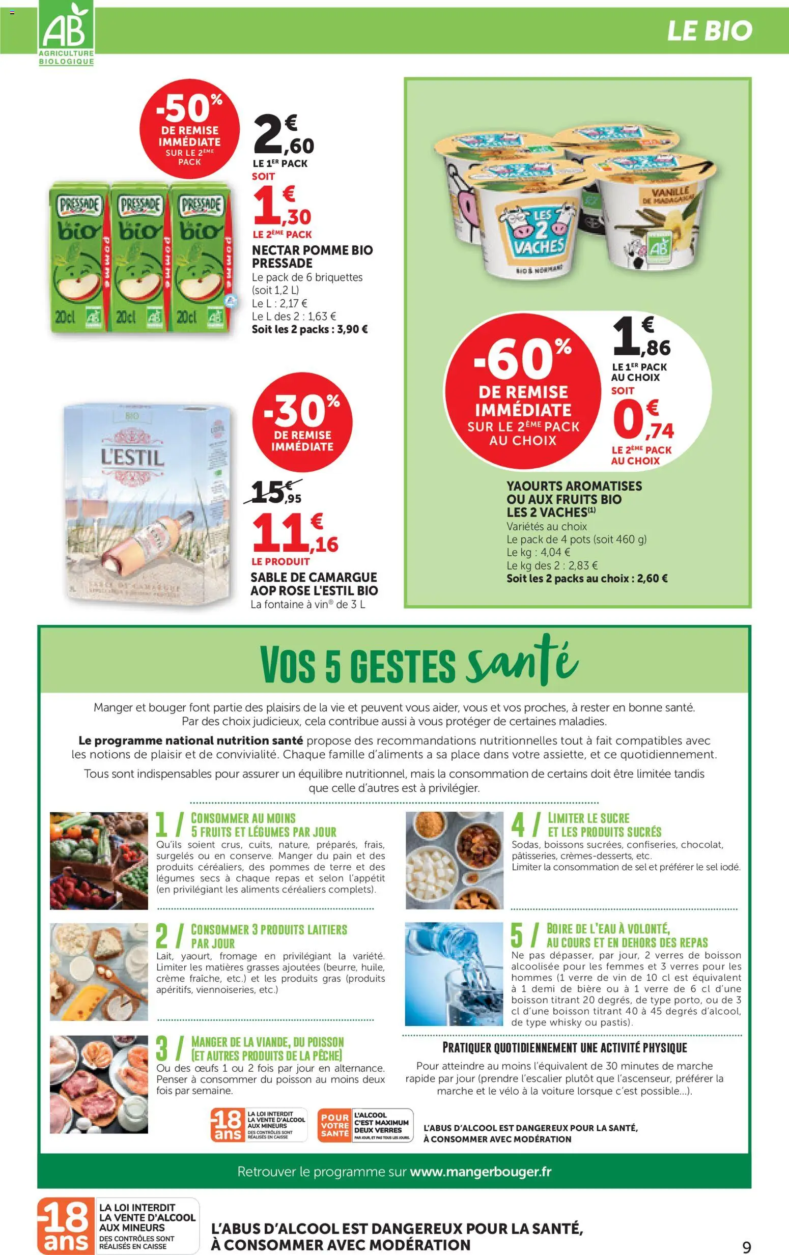 {H1} | Page: 9 | Produits: Pastis, Sucre, Sel, Pommes de terre