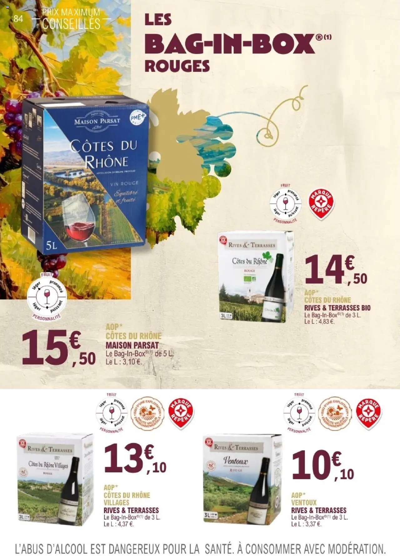 {H1} | Page: 84 | Produits: Vin rouge, Vin