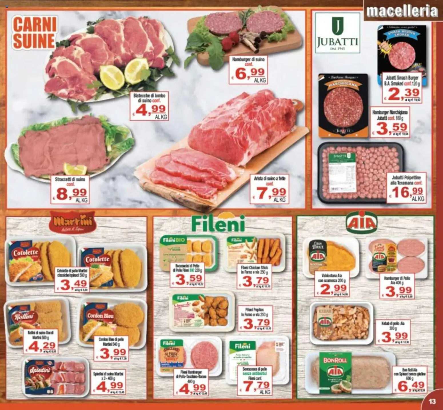 Volantino CTS del 21/08/2026 | Pagina: 13 | Prodotti: Pollo, Spinaci, Martini, Spiedini