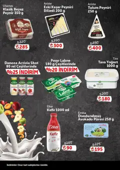 16 Eylül 2026 tarihinden itibaren geçerli olan Onur Market kataloğu önizlemesi | Sayfa: 4 | Ürünler: Kefir, Peynir, Yoğurt, Şeker