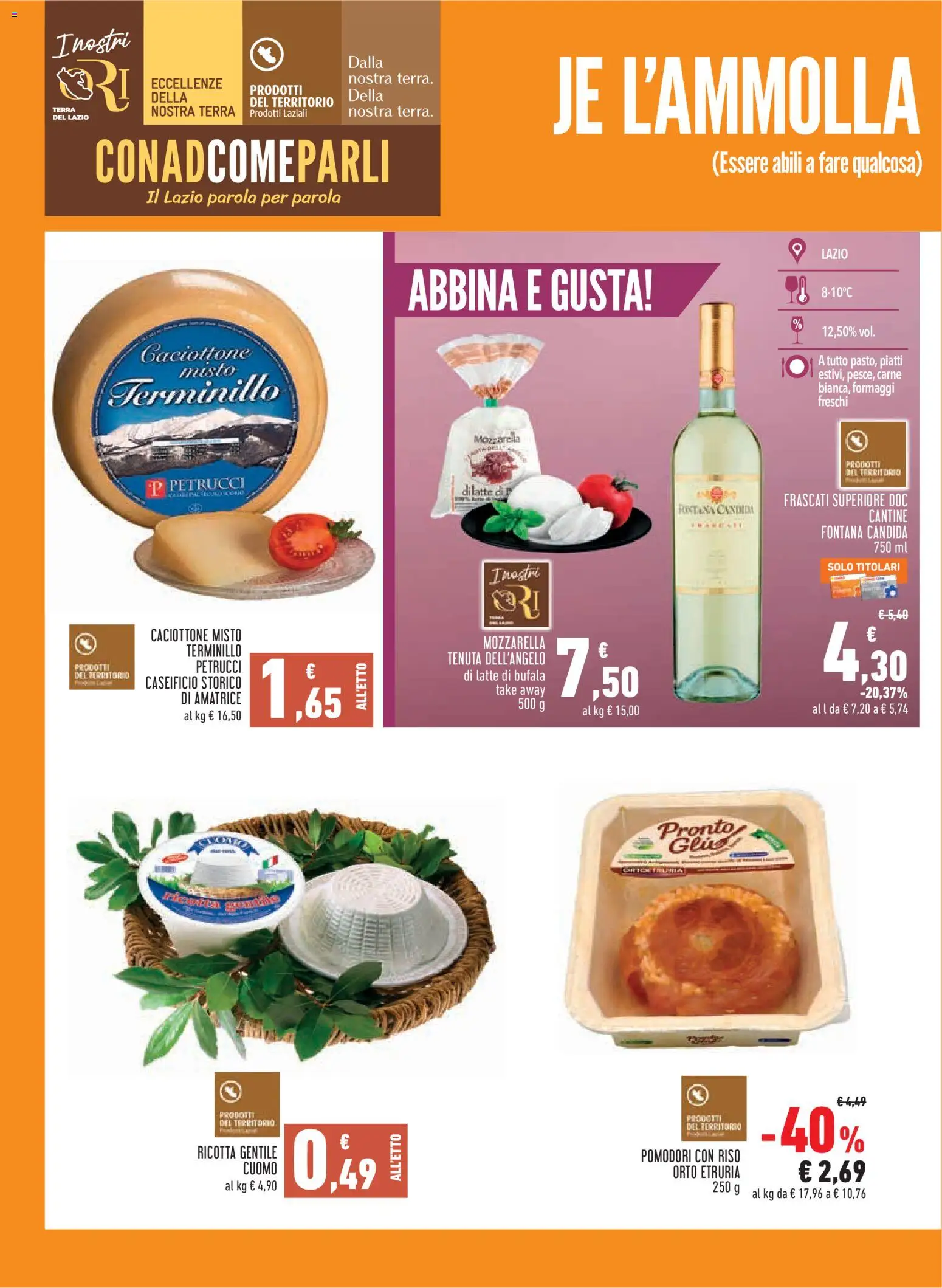 Volantino Conad del 26/08/2026 | Pagina: 6 | Prodotti: Latte, Pomodori, Carne, Terra