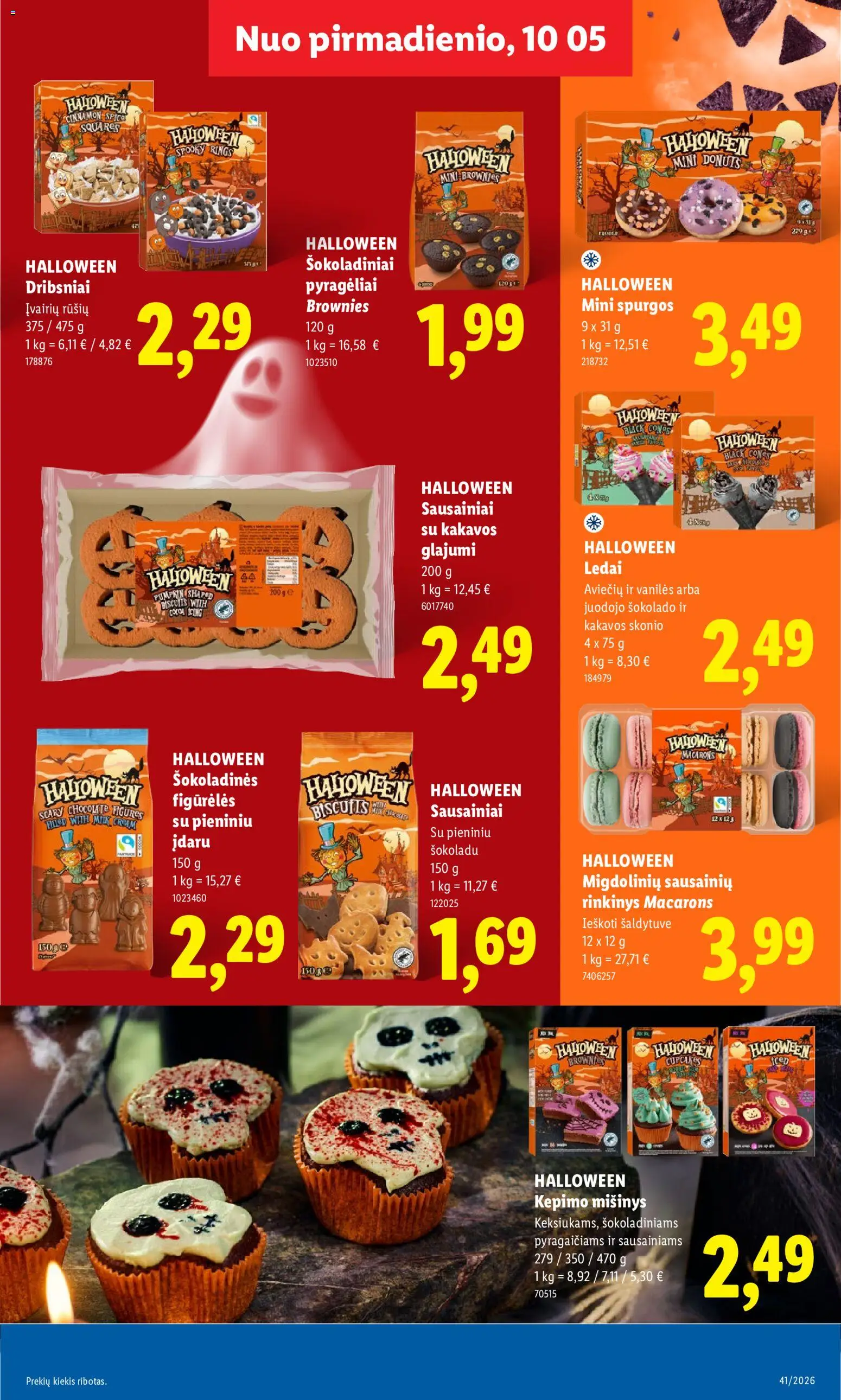 LIDL akcijos nuo 2026.10.05 | Puslapis: 23 | Prekių: Sausainiai, Ledai, Dribsniai