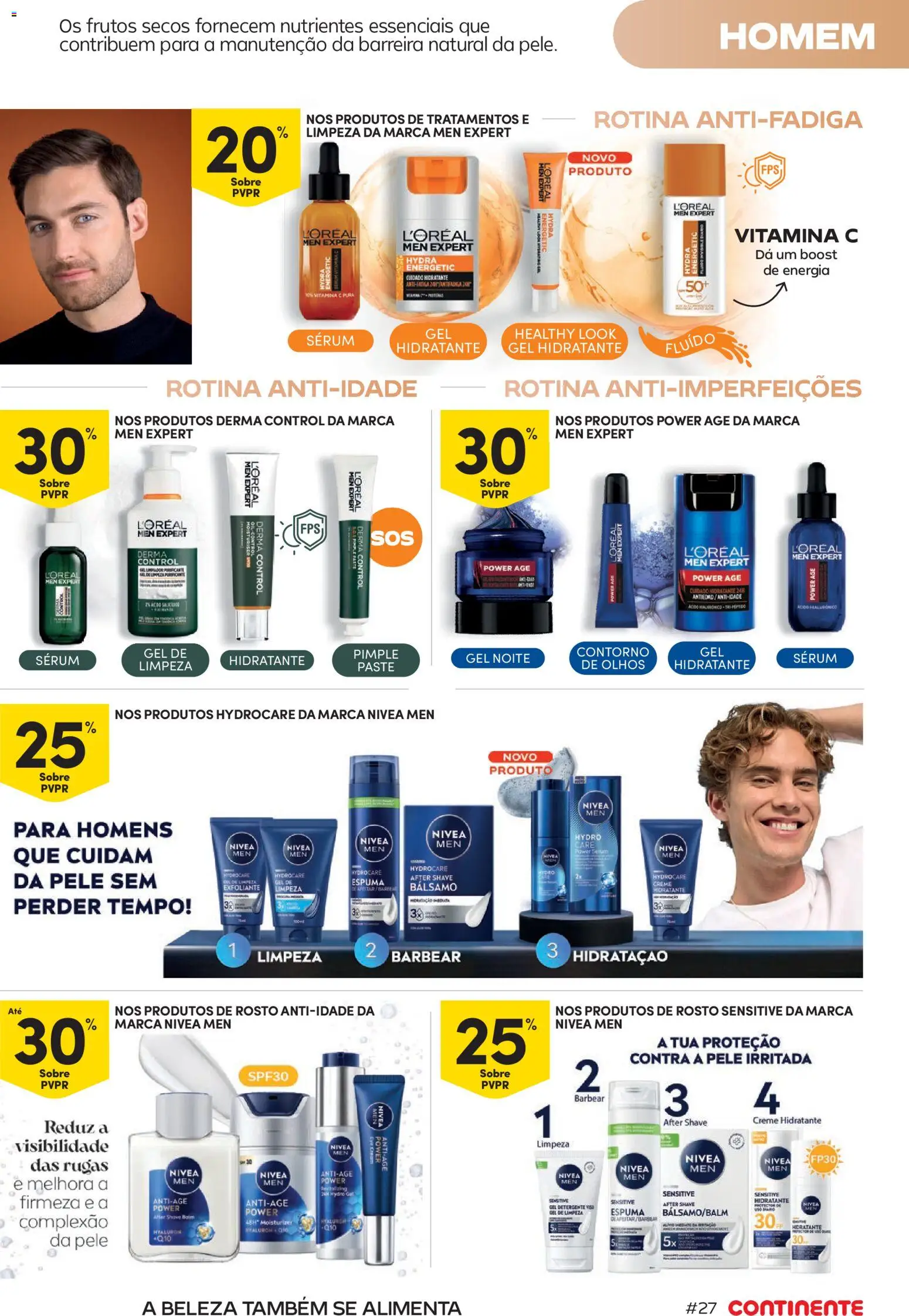 Continente Beleza Brilho com sabor a verão │ válido de 07/07/2026 | Página: 27 | Produtos: Detergente, Vitamina c, Creme, Gel de limpeza