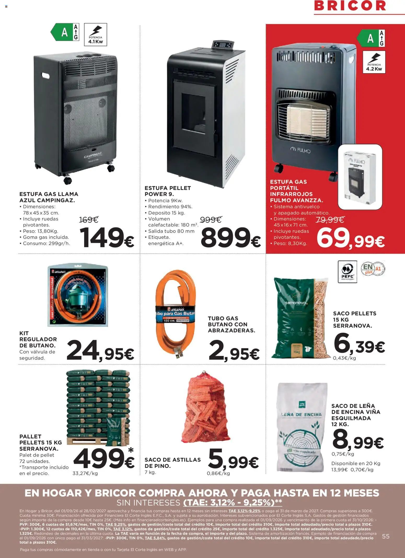 Hipercor catálogo │ válido desde el 24/09/2026 | Página: 55 | Productos: Portátil, Peso, Leña