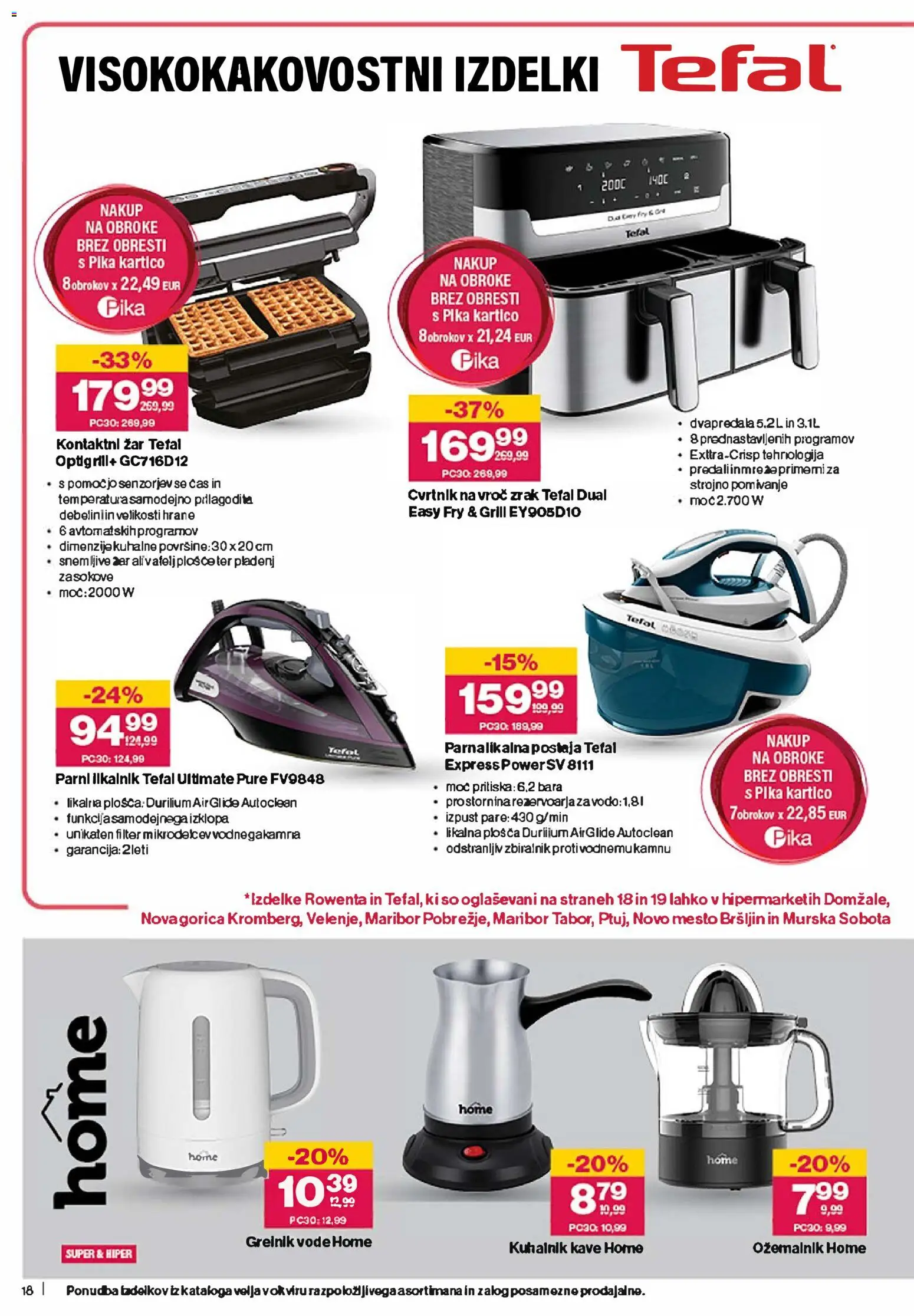 Novi Mercator katalog ponudbe – veljaven od 15.04.2026 | Stran: 18 | Izdelki: Zar, Kuhalnik, Grelnik vode, Grill