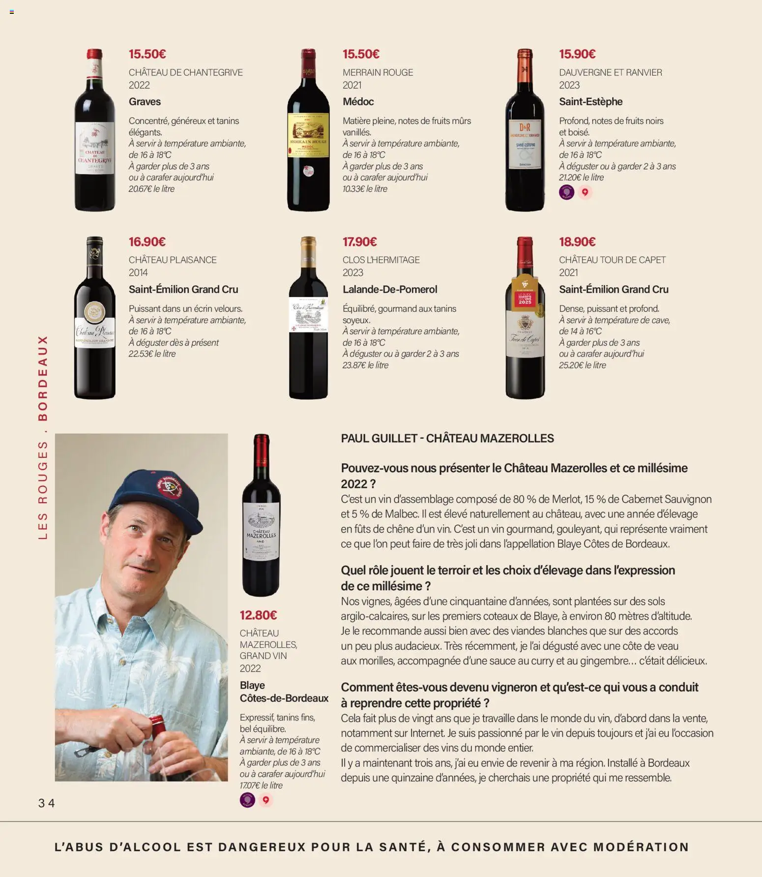 {H1} | Page: 34 | Produits: Cabernet Sauvignon, Fruits, Curry, Vin