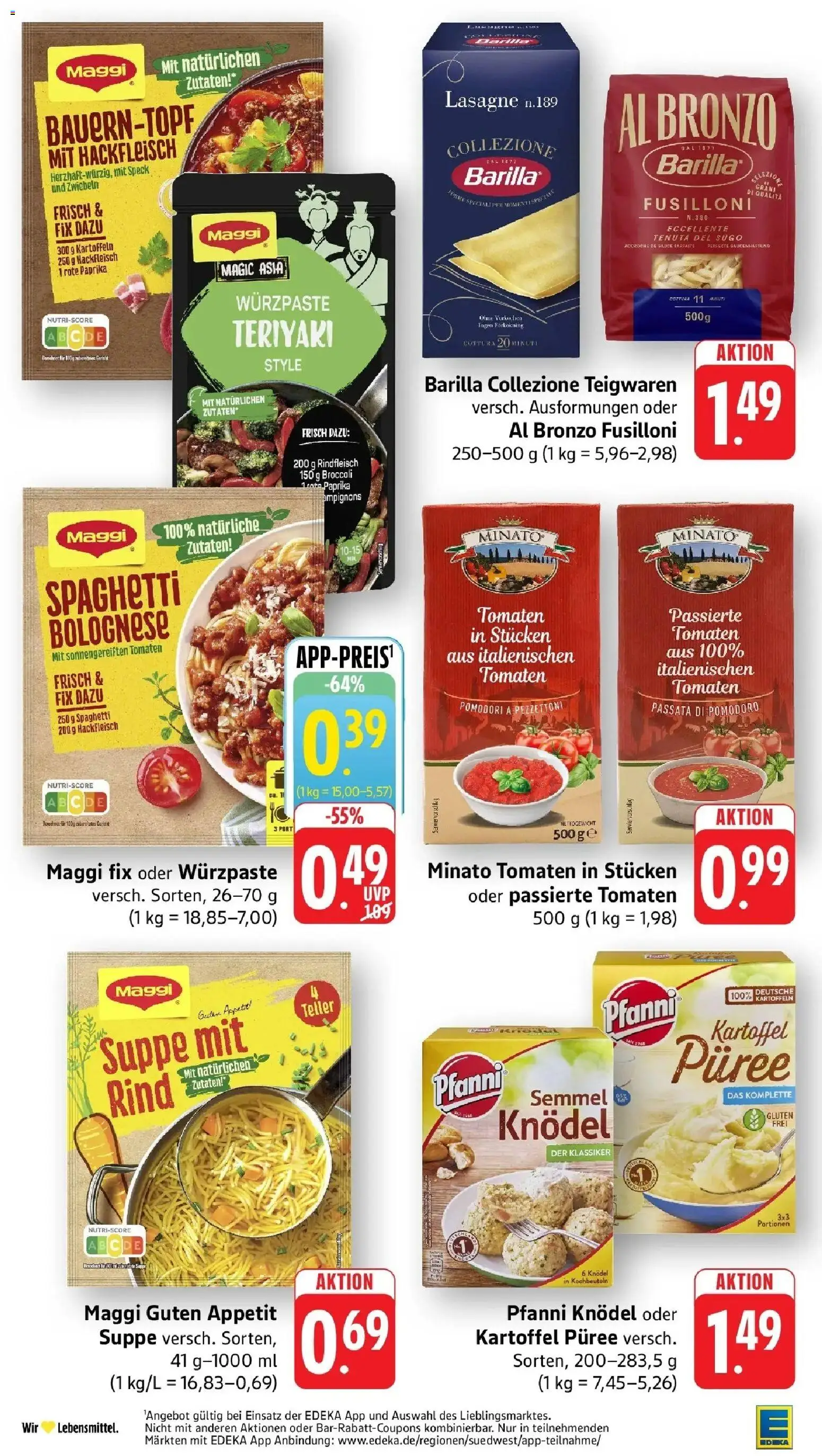 Edeka Prospekt Weinstadt-Großheppach (ab 12.10.2026) » Angebote Online | Seite: 28 | Produkte: Lasagne, Paprika, Rindfleisch, Hackfleisch