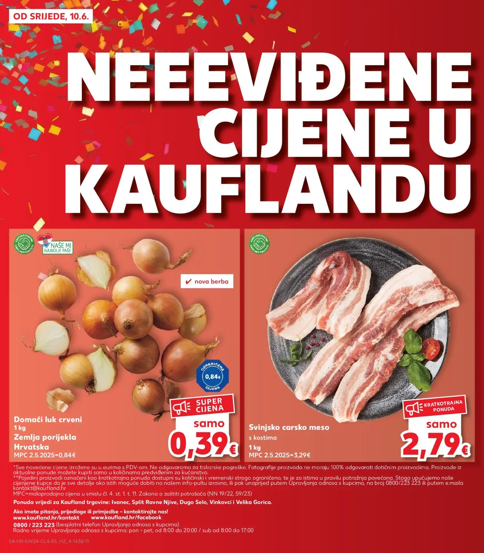 Kaufland katalog | vrijedi od 10.06.2026 | Stranica: 4 | Proizvodi: Carsko meso, Meso, Luk, Telefon