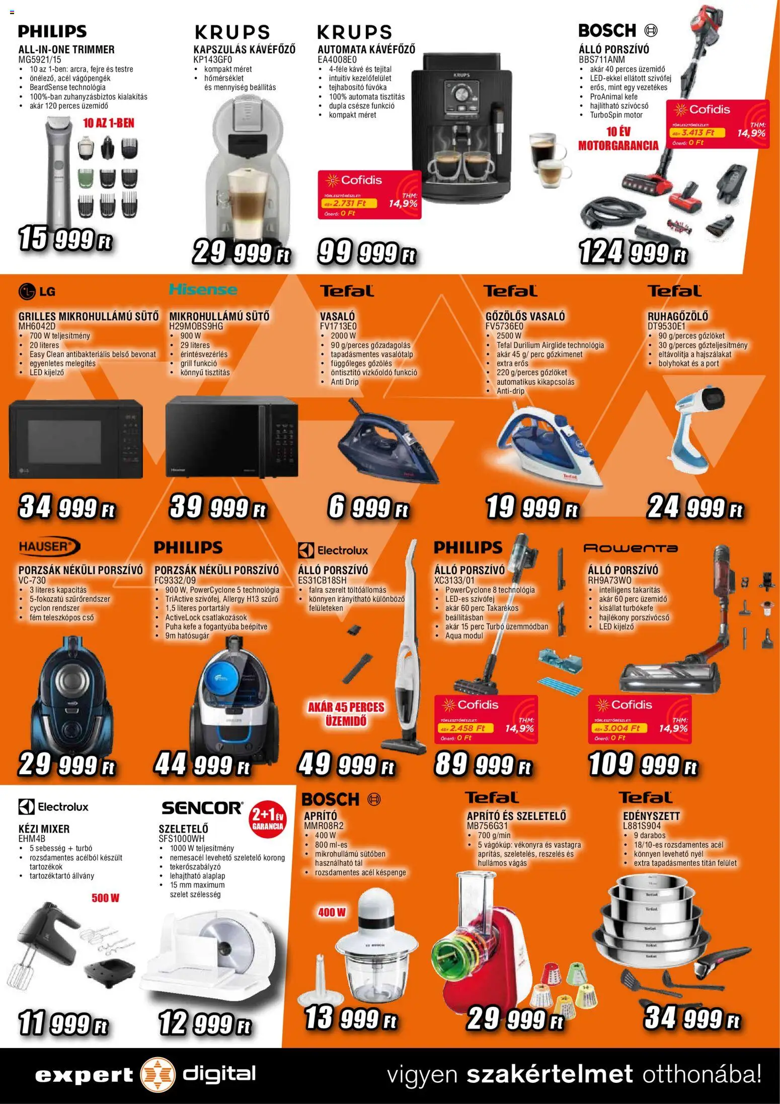 Expert akciós ujság - amely érvényes a következő dátumtól: 2026.08.06. | Oldal: 4 | Termékek: Tefal, Tejhabosító, Vízkőoldó, LED