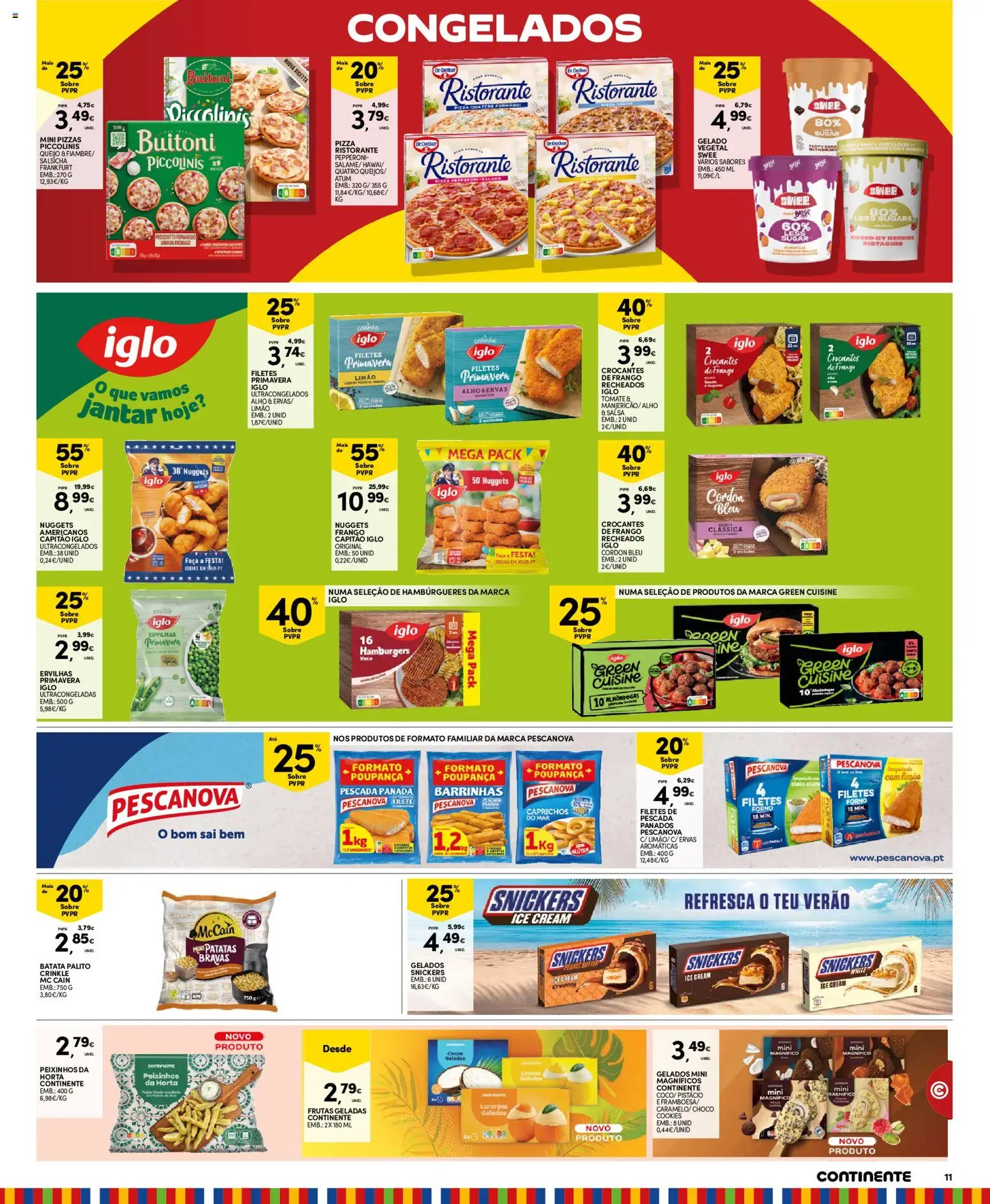 Continente Madeira │ válido de 28/07/2026 | Página: 11 | Produtos: Batata, Atum, Gelado, Nuggets