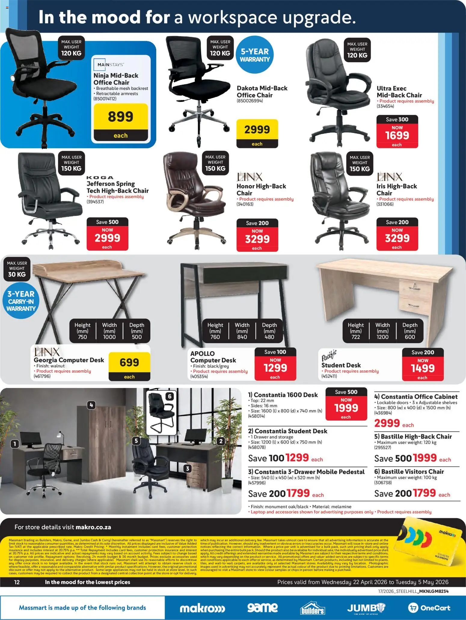 New Makro catalogue – valid from 22.04.2026 | Page: 12 | Products: Computer, Pedestal, Chips, Stock