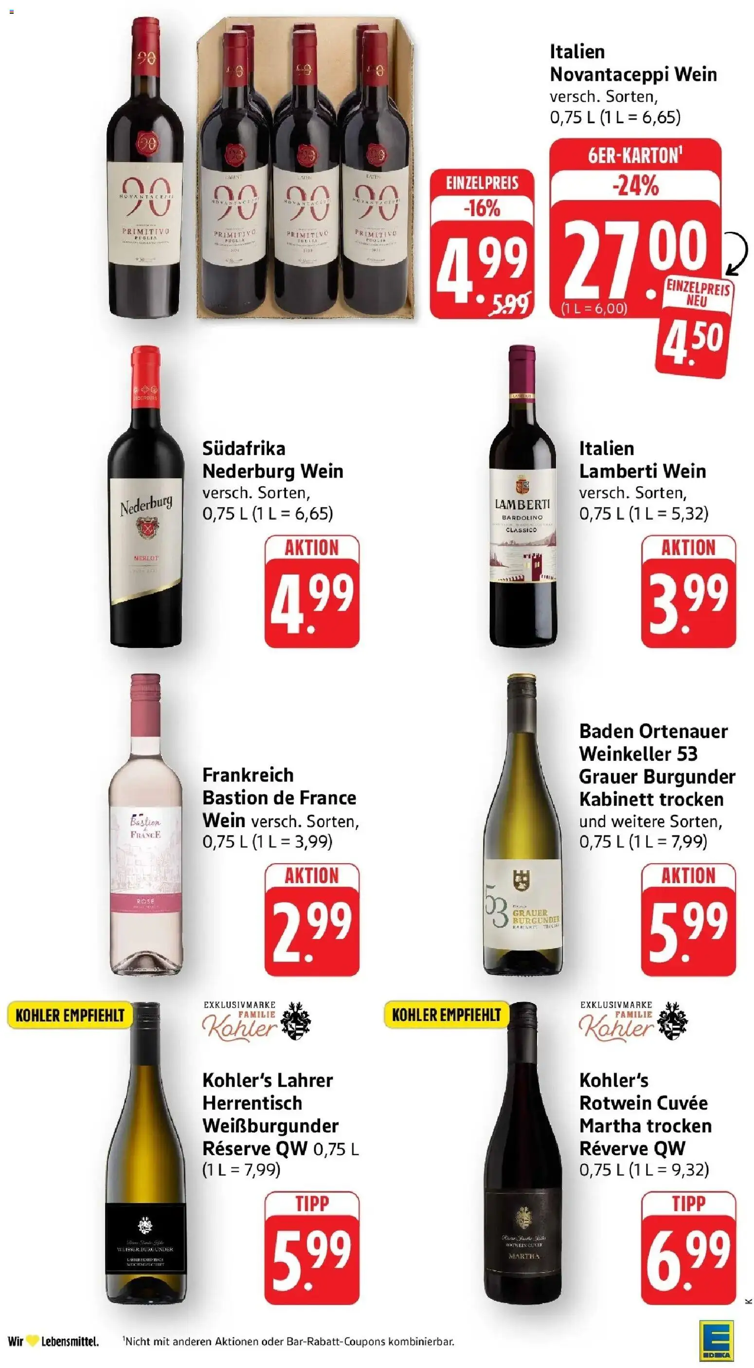 Edeka Prospekt Kehl (ab 24.08.2026) » Angebote Online | Seite: 31 | Produkte: Rotwein, Merlot, Wein