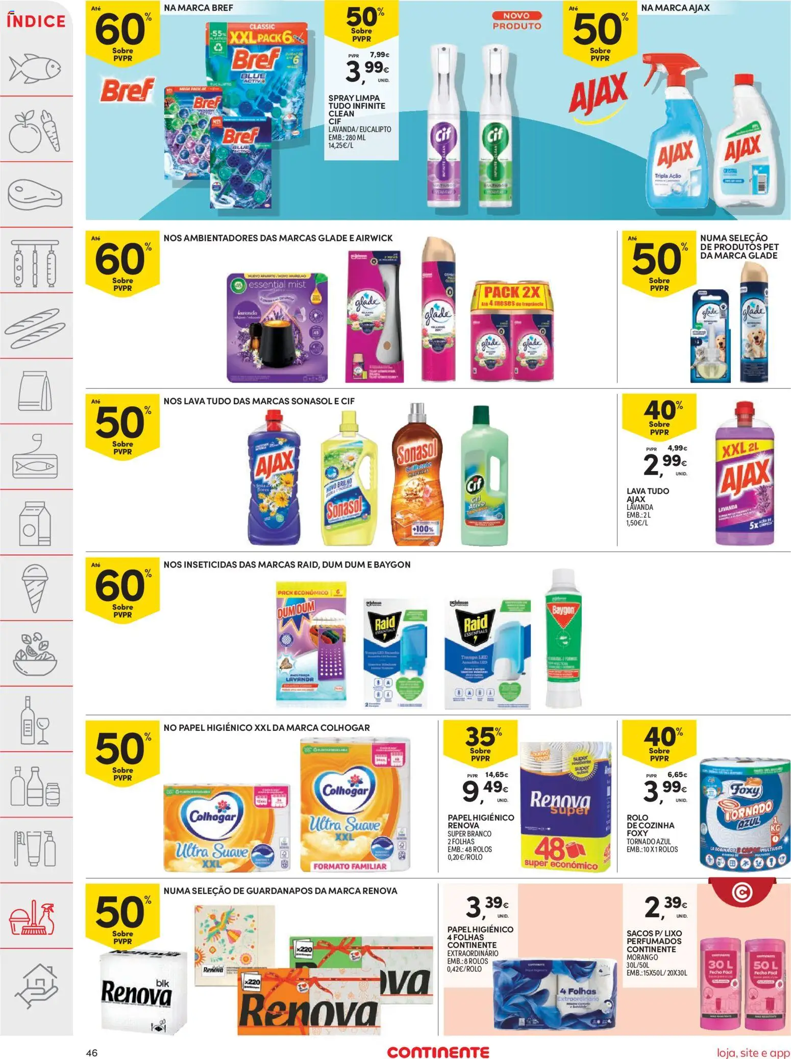 Continente folheto │ válido de 26.05.2026 | Página: 46 | Produtos: Papel higiénico, Fragrância, Guardanapos