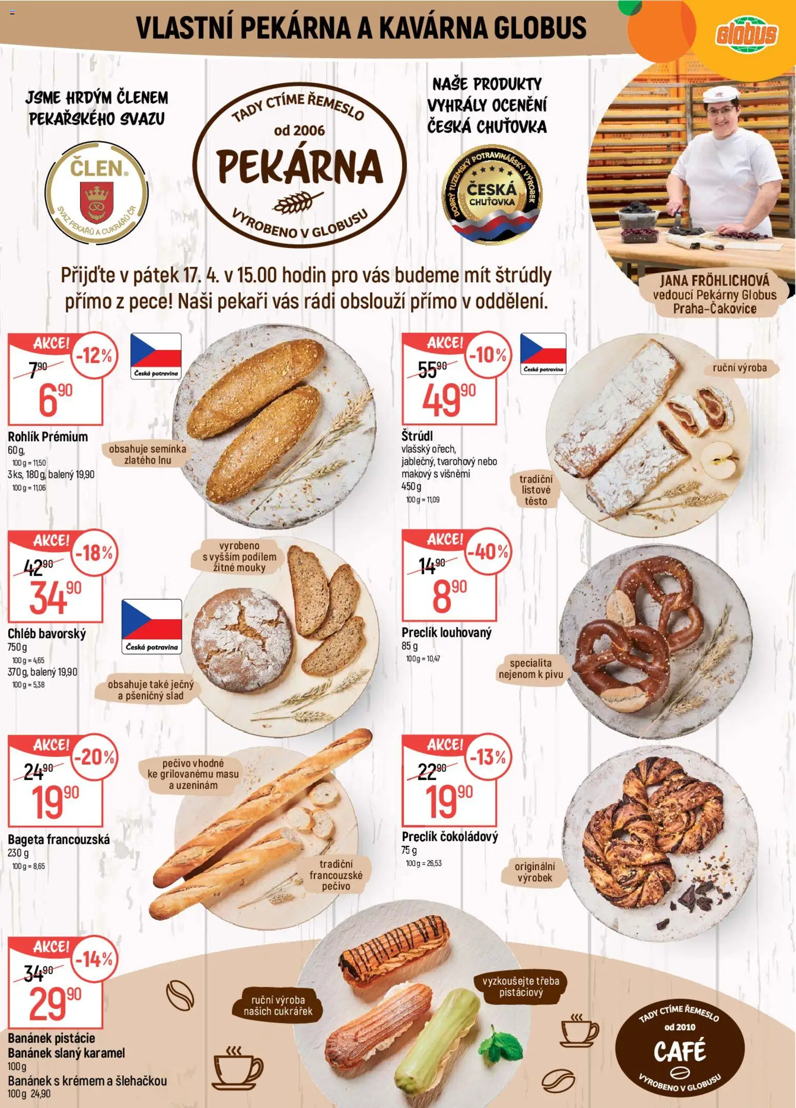 Globus leták od 15.04.2026 | Strana: 6 | Produkty: Slaný karamel, Rohlík, Pečivo, Semínka