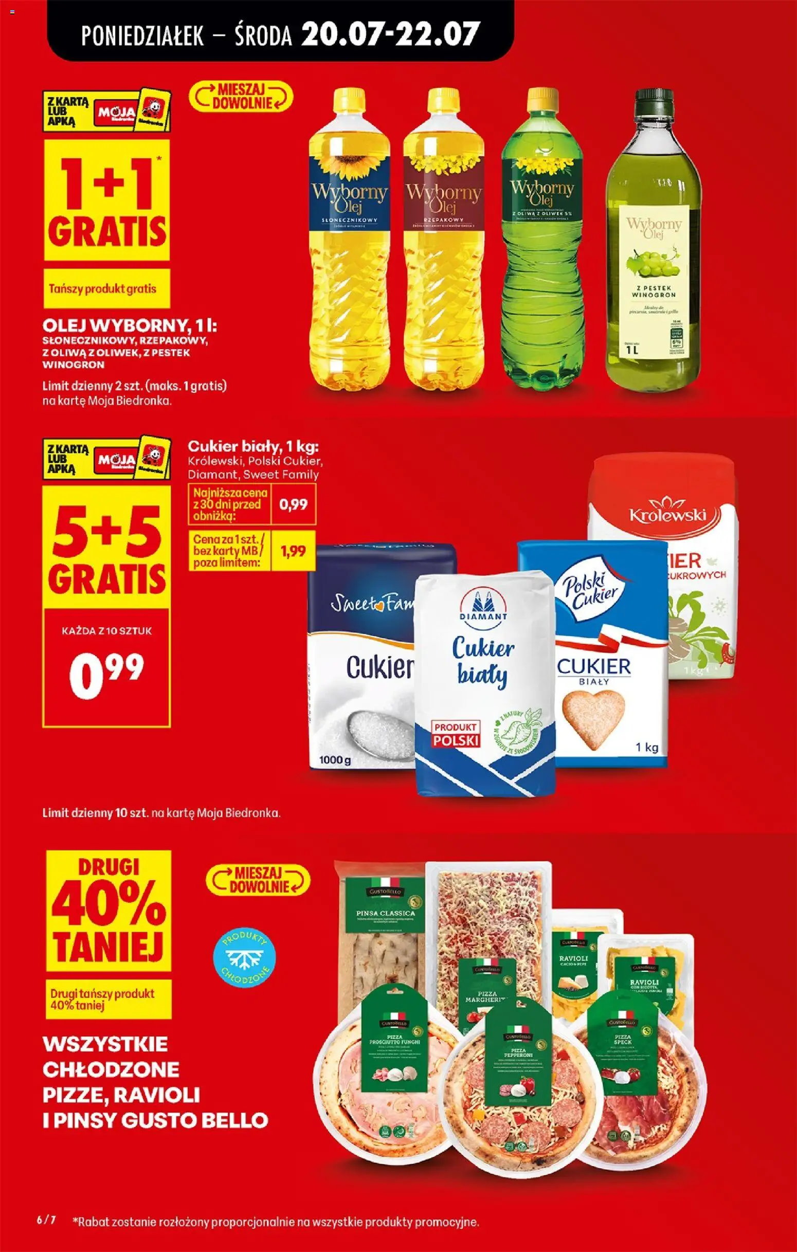 Biedronka gazetka od poniedziałku od 20.07.2026 | Strona: 8 | Produkty: Karta, Prosciutto, Ricotta, Cukier