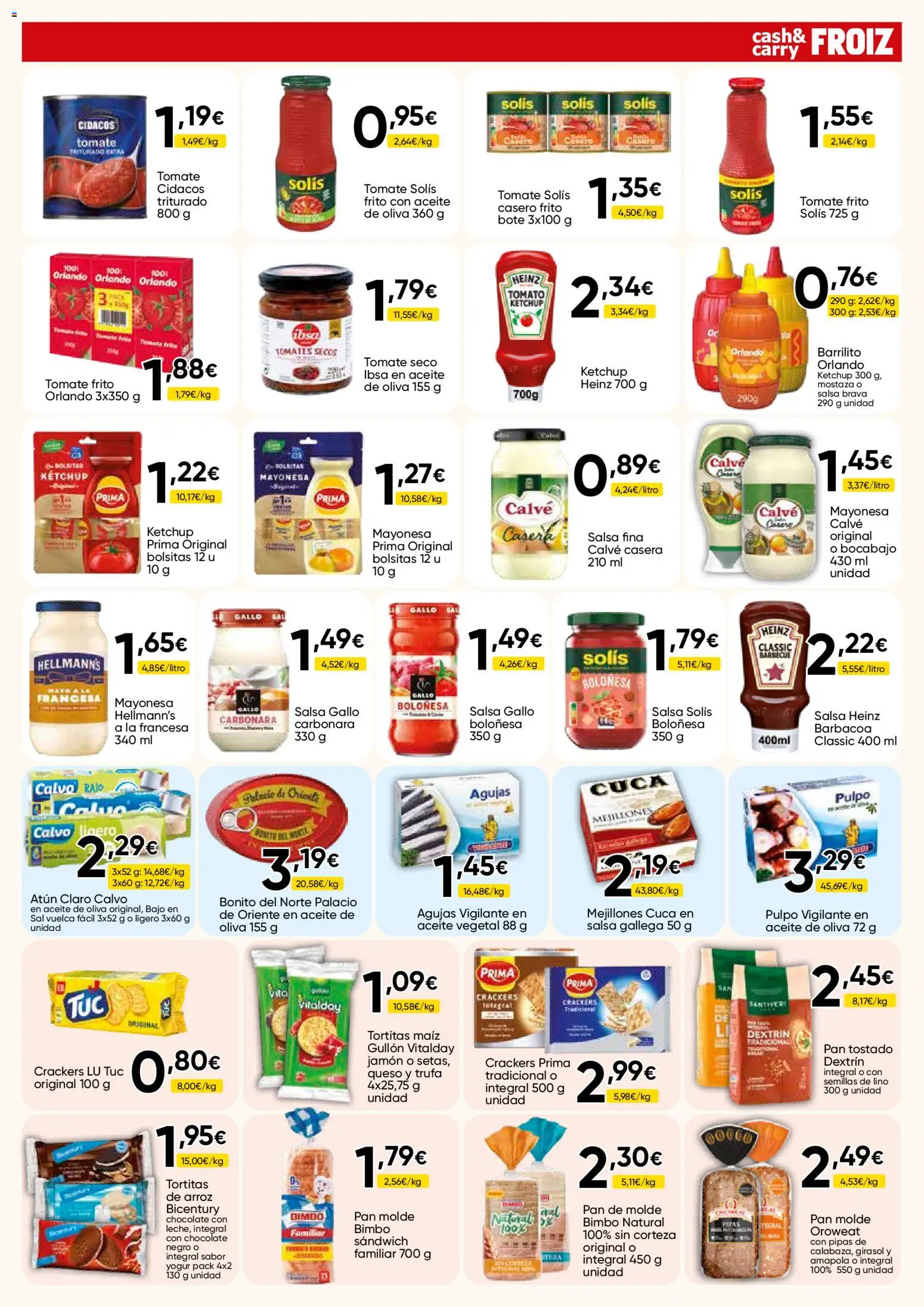 Froiz - Folleto Cash │ válido desde el 30/09/2026 | Página: 3 | Productos: Tomate, Aceite de oliva, Barbacoa, Mostaza