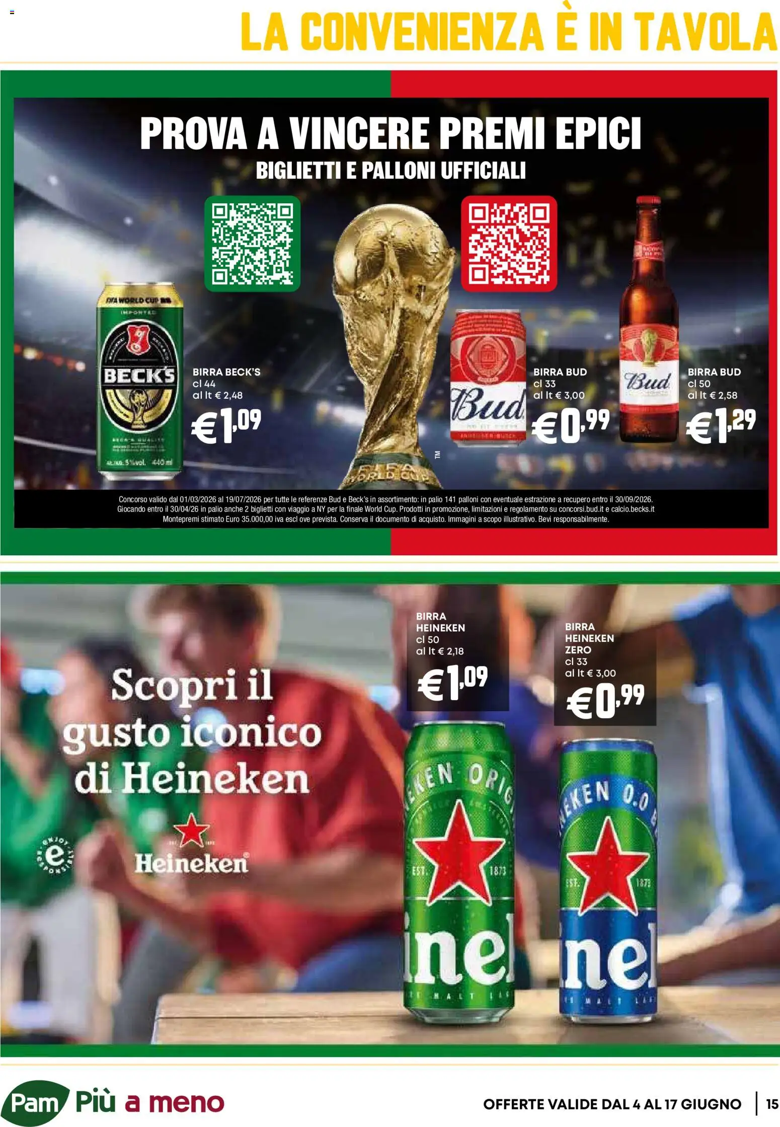 Volantino PAM del 04.06.2026 | Pagina: 15 | Prodotti: Birra, Heineken