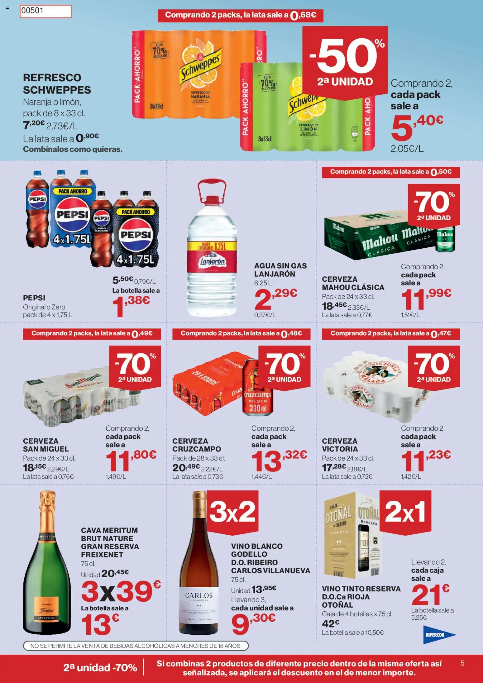 Hipercor catálogo │ válido desde el 30/07/2026 | Página: 5 | Productos: Vino, Cerveza, Caja
