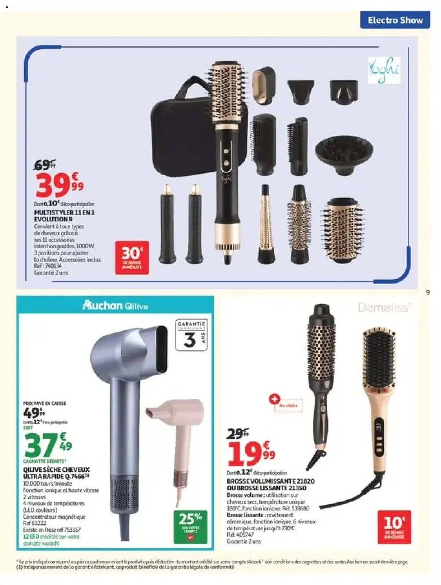 {H1} | Page: 9 | Produits: Brosse lissante, Brosse