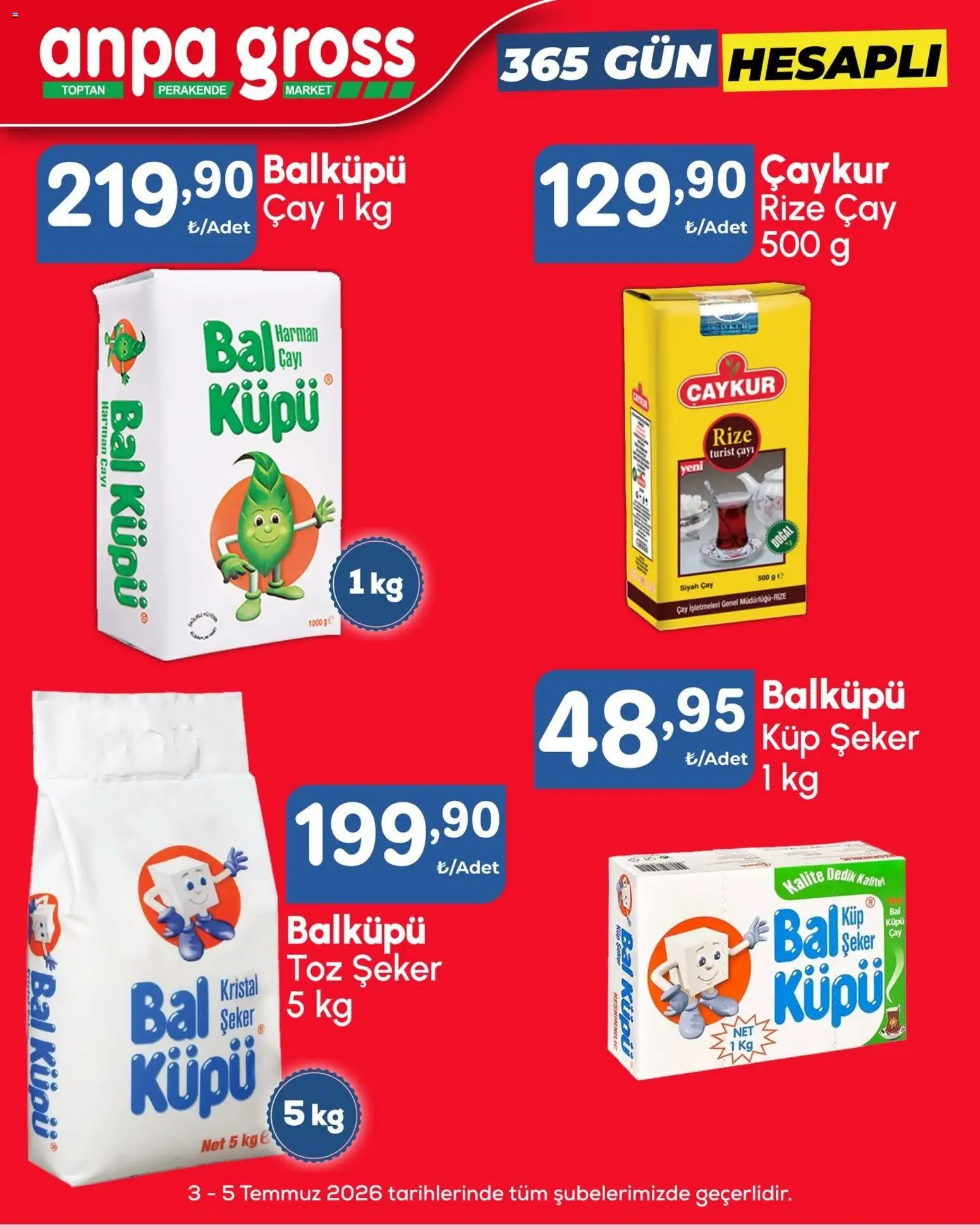 Anpa Gross Katalog - 03 Temmuz 2026 tarihinden itibaren geçerlidir | Sayfa: 4 | Ürünler: Çay, Şeker, Toz şeker, Küp şeker