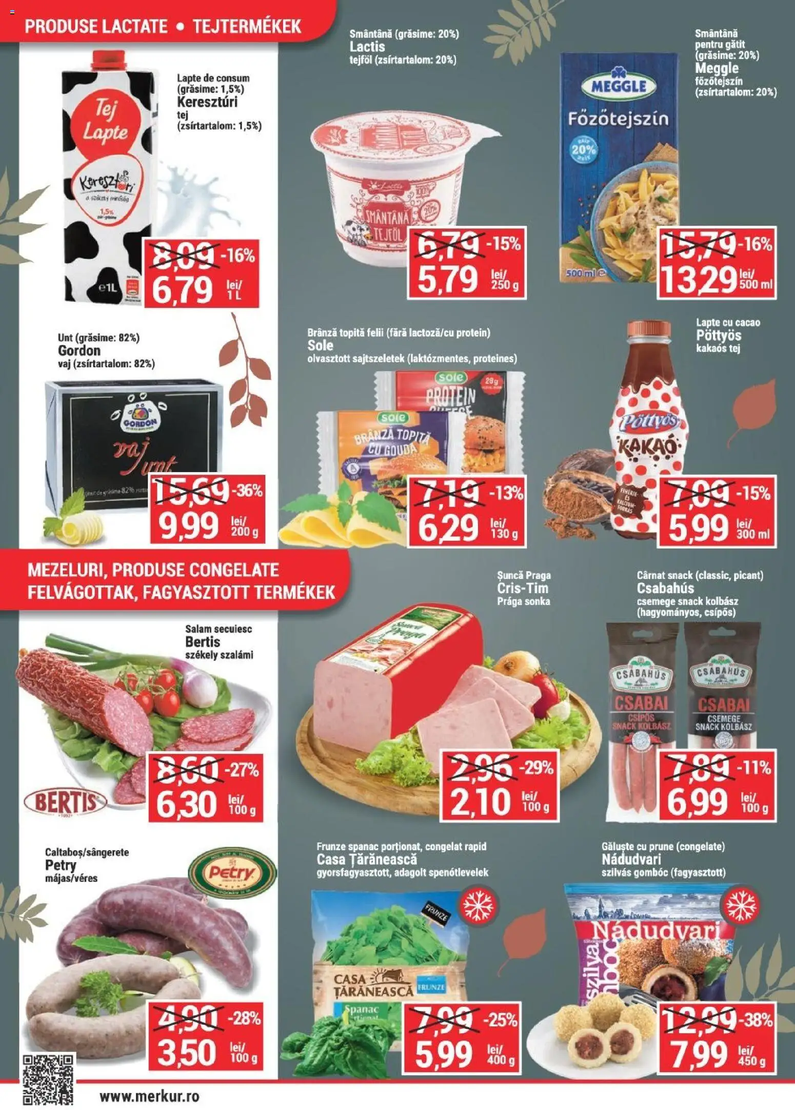 Noul catalog Merkur – valabil de la 08.10.2026 | Pagină: 2 | Produse: Sunca praga, Lapte, Produse lactate, Smântână