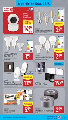 Pré-visualização CASALUX® Lâmpadas LED 250/350 LM, Lâmpadas LED 250/350 LM válido de 21/09/2026 | Página: 13 | Produtos: Câmera, Lâmpadas, Iluminação, Pilhas