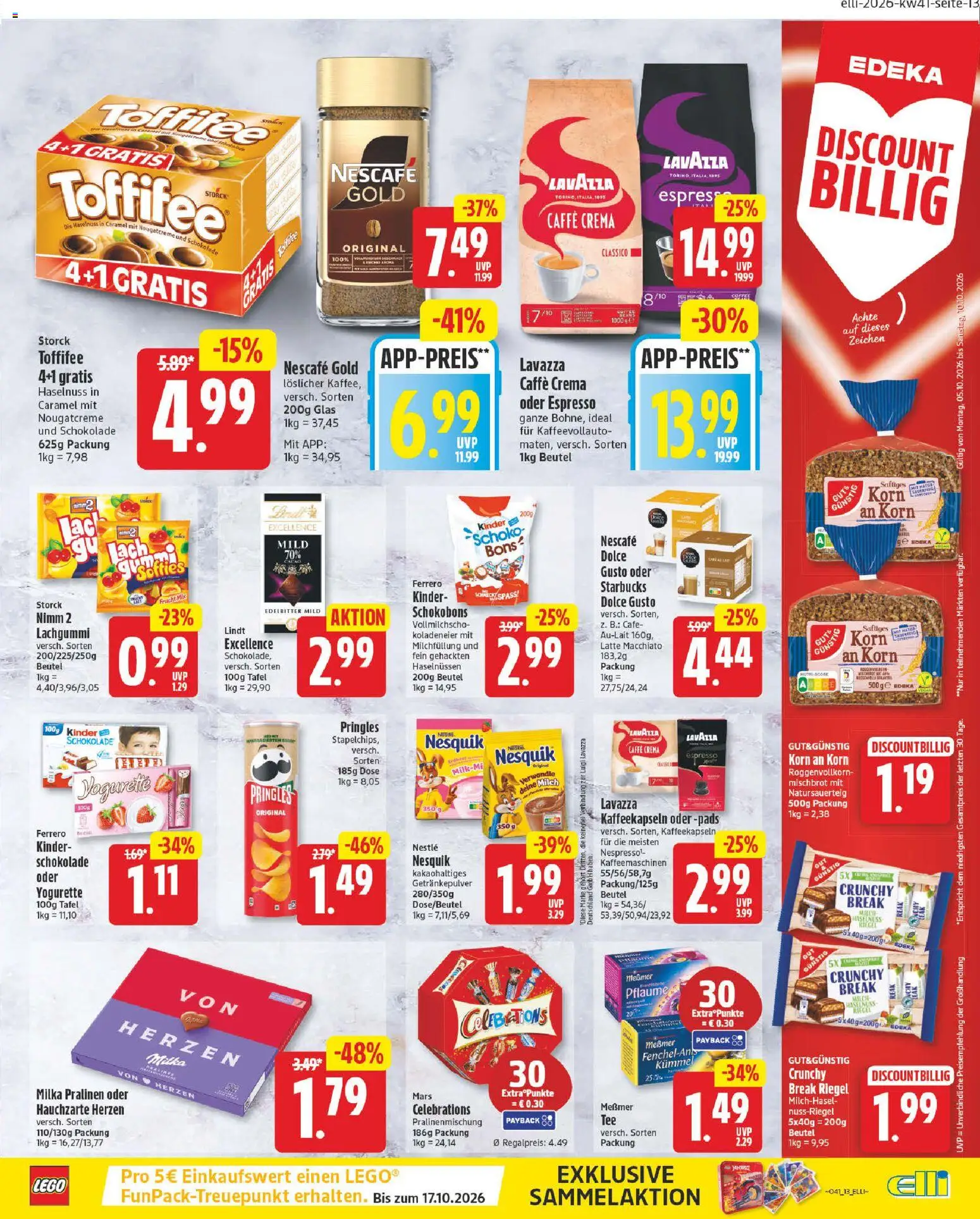 Elli Markt Prospekt Gütersloh – gültig ab 05.10.2026 | Seite: 17 | Produkte: Nescafe, Milka, Lindt, Nescafe gold