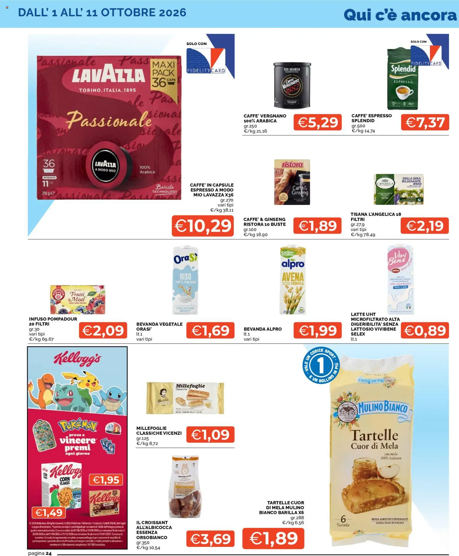 Volantino Mercatò del 01/10/2026 | Pagina: 24 | Prodotti: Riso, Barilla, Croissant, Lavazza