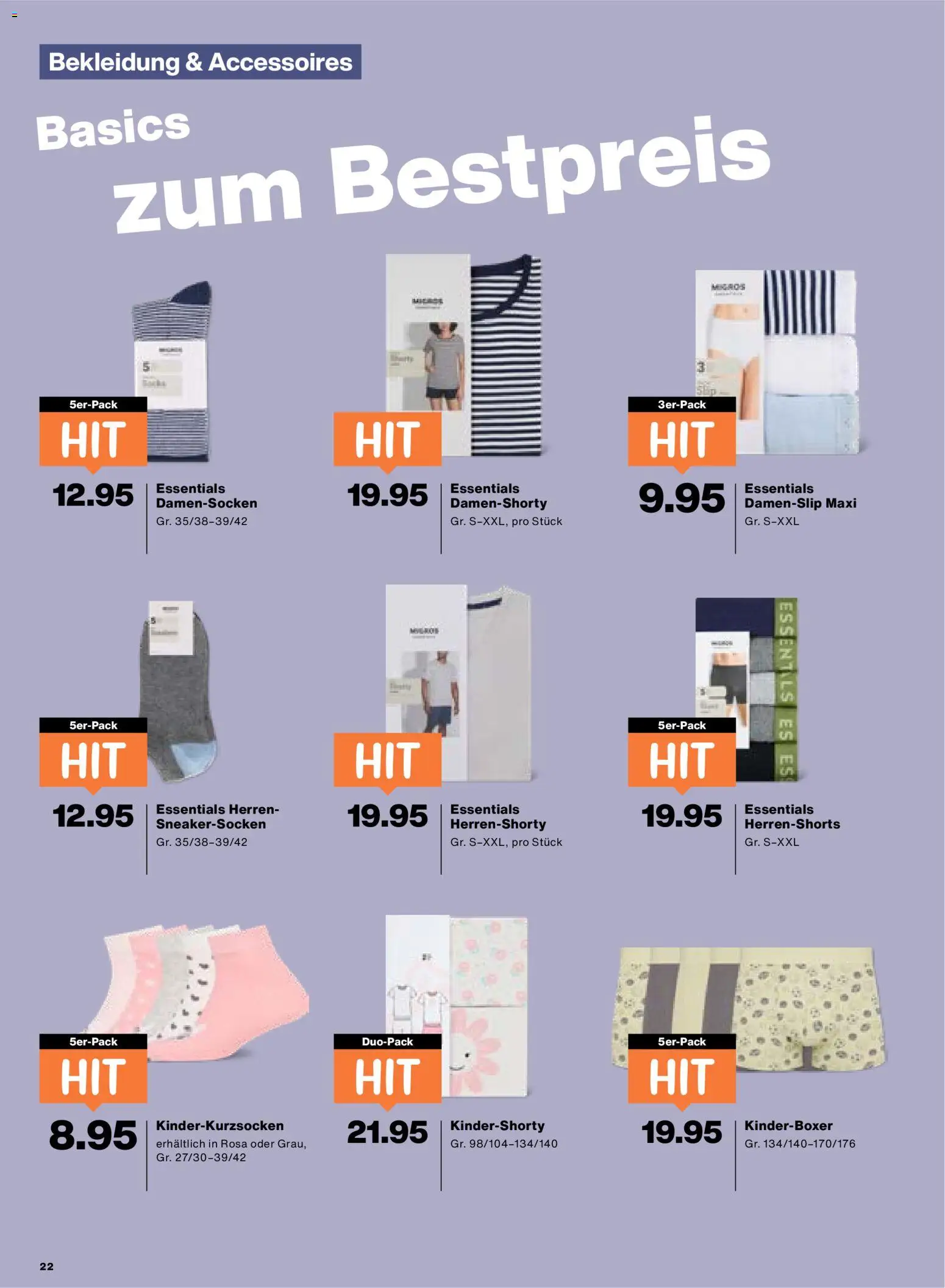 Migros aktionen – gültig ab 25.06.2026 | Seite: 22 | Produkte: Bekleidung