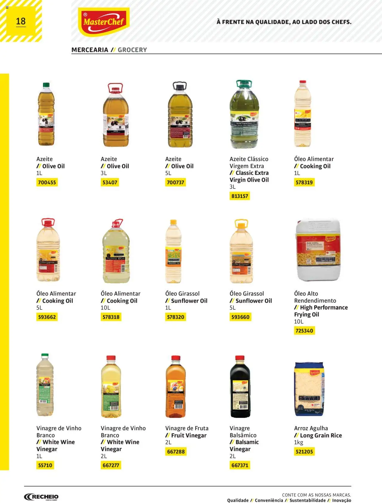 Recheio AS NOSSAS MARCAS │ válido de 19/12/2023 | Página: 18 | Produtos: Vinagre, Azeite, Vinho, Arroz