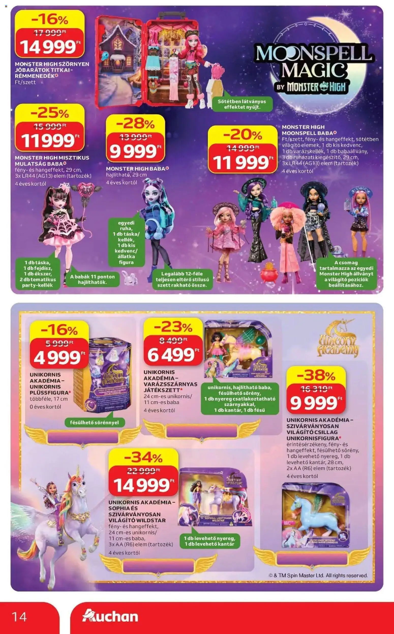 Auchan Karácsonyi ajánlataink Kecskemét - 2026.10.22. -tól/töl > akció, lapozható szórólap 🛍️ | Oldal: 14 | Termékek: Elem, Fésű, Baba