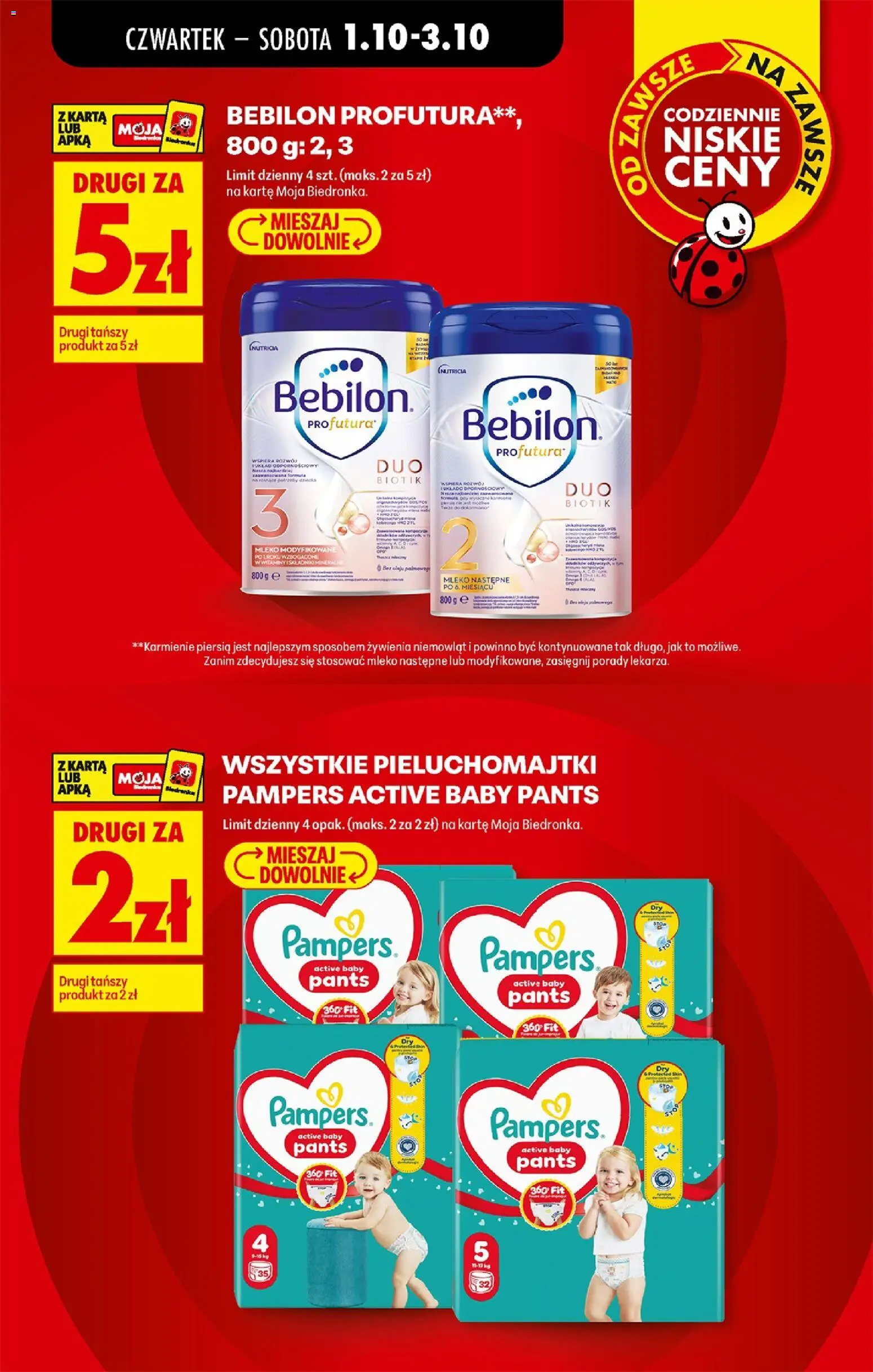Biedronka Polsko leták - Codziennie niskie ceny od 01.10.2026 | Strana: 13 | Produkty: Mléko, Pampers, Pants