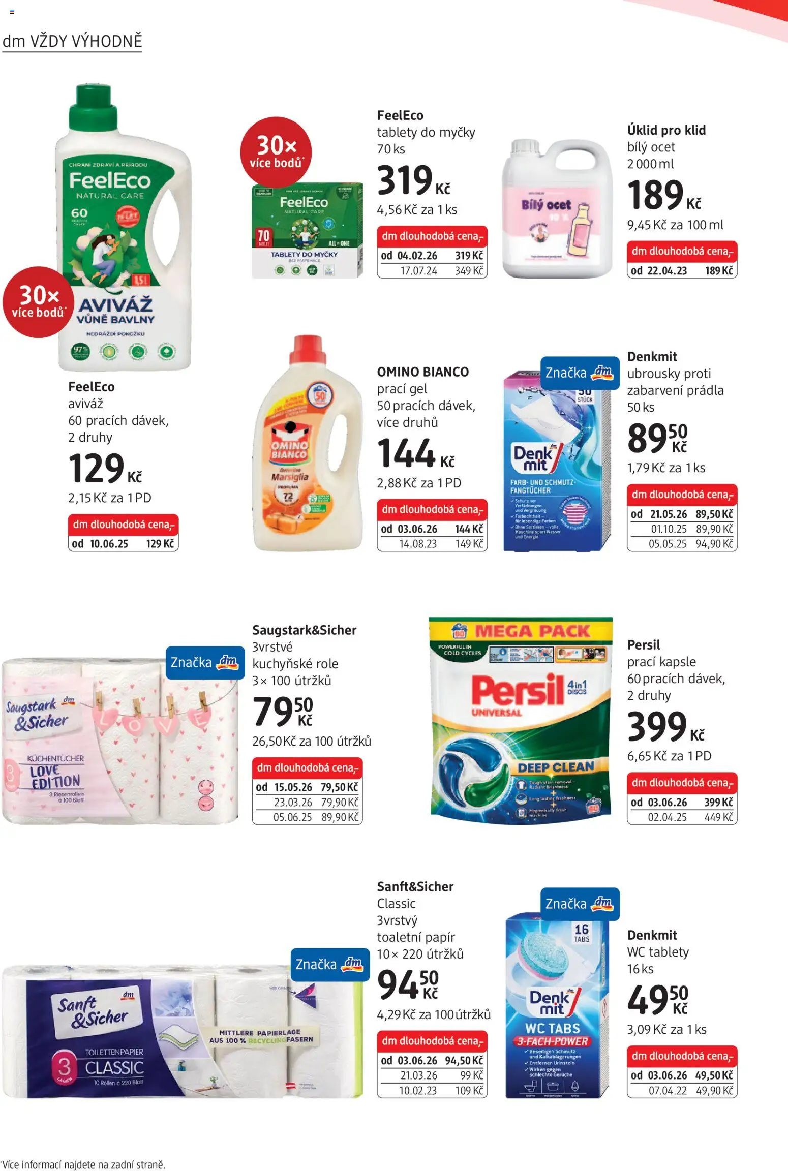 dm drogerie leták od 04.06.2026 | Strana: 16 | Produkty: Tablety do myčky, Prací gel, Toaletní papír, Wc