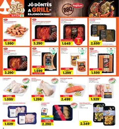 Interspar akciós újság - amely érvényes a következő dátumtól: 30.04.2026 | Oldal: 4 | Termékek: Kolbász, Lazacfilé, Garnéla, Pecsenyekacsa