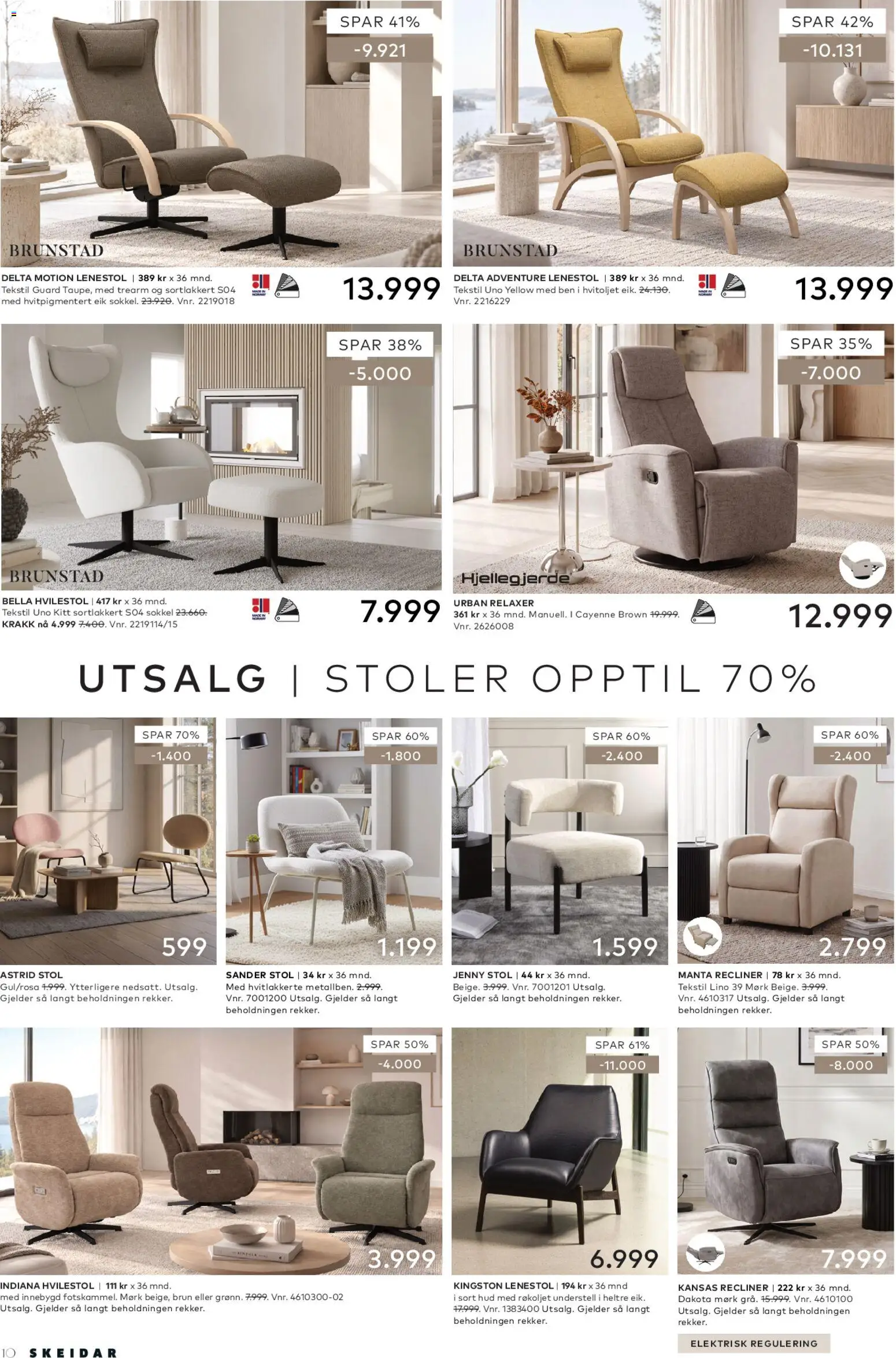 {H1} | Side: 10 | Produkter: Krakk, Hvilestol, Lenestol, Stol