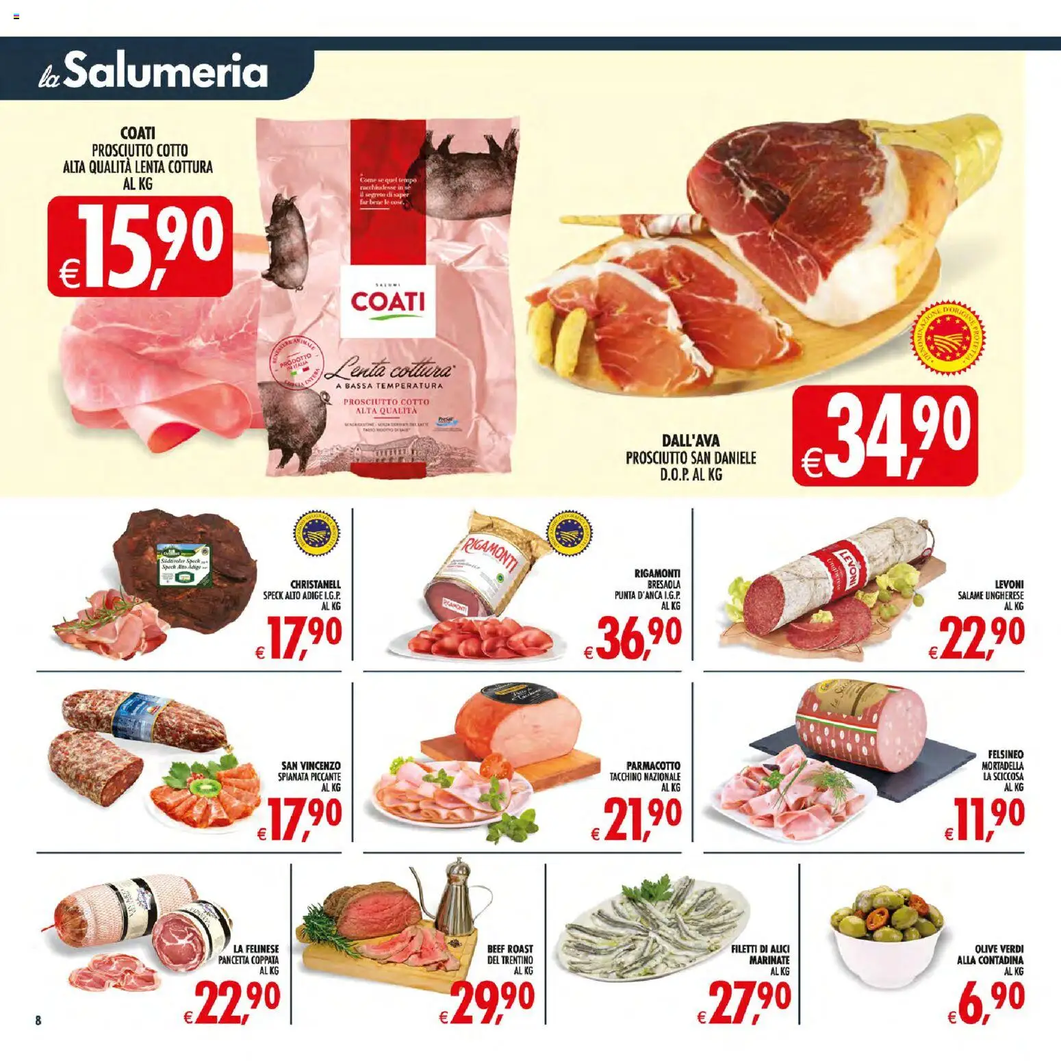 Volantino Decò del 21/08/2026 | Pagina: 12 | Prodotti: Prosciutto Cotto, Salame, Bresaola, Tacchino