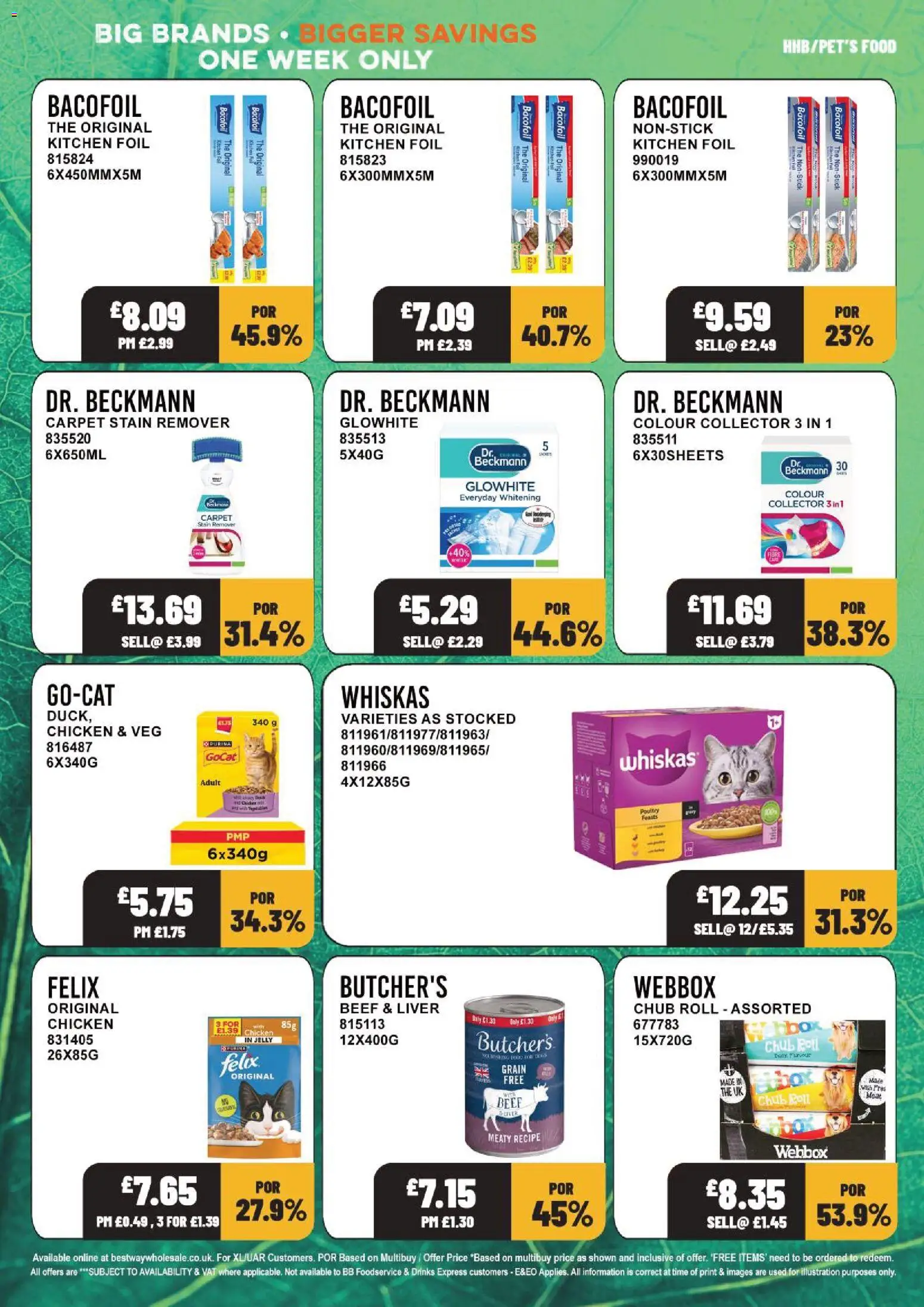 {H1} | Page: 19 | Products: Poultry, Stain remover, Foil, Drinks