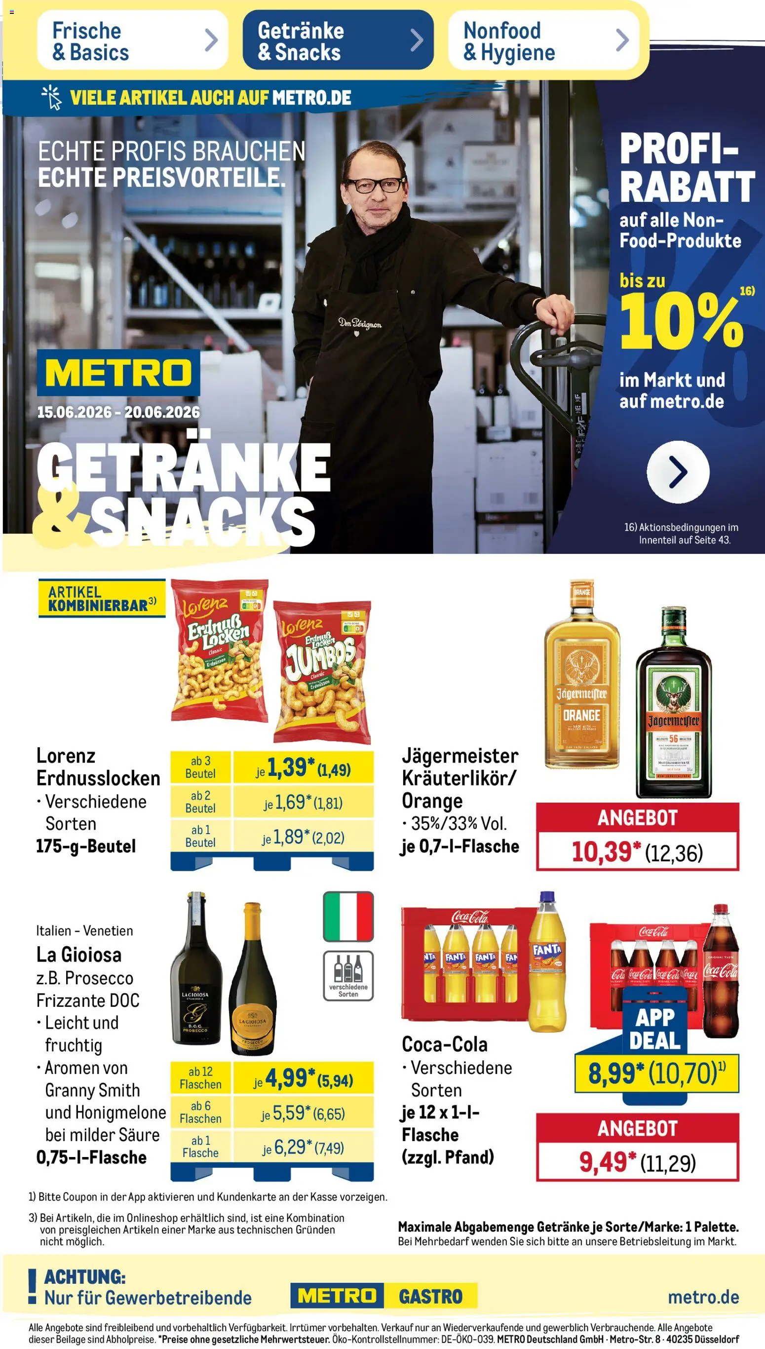 Metro Prospekt – gültig ab 15.06.2026 | Seite: 25 | Produkte: Coca cola, Fanta, Cola, Jägermeister