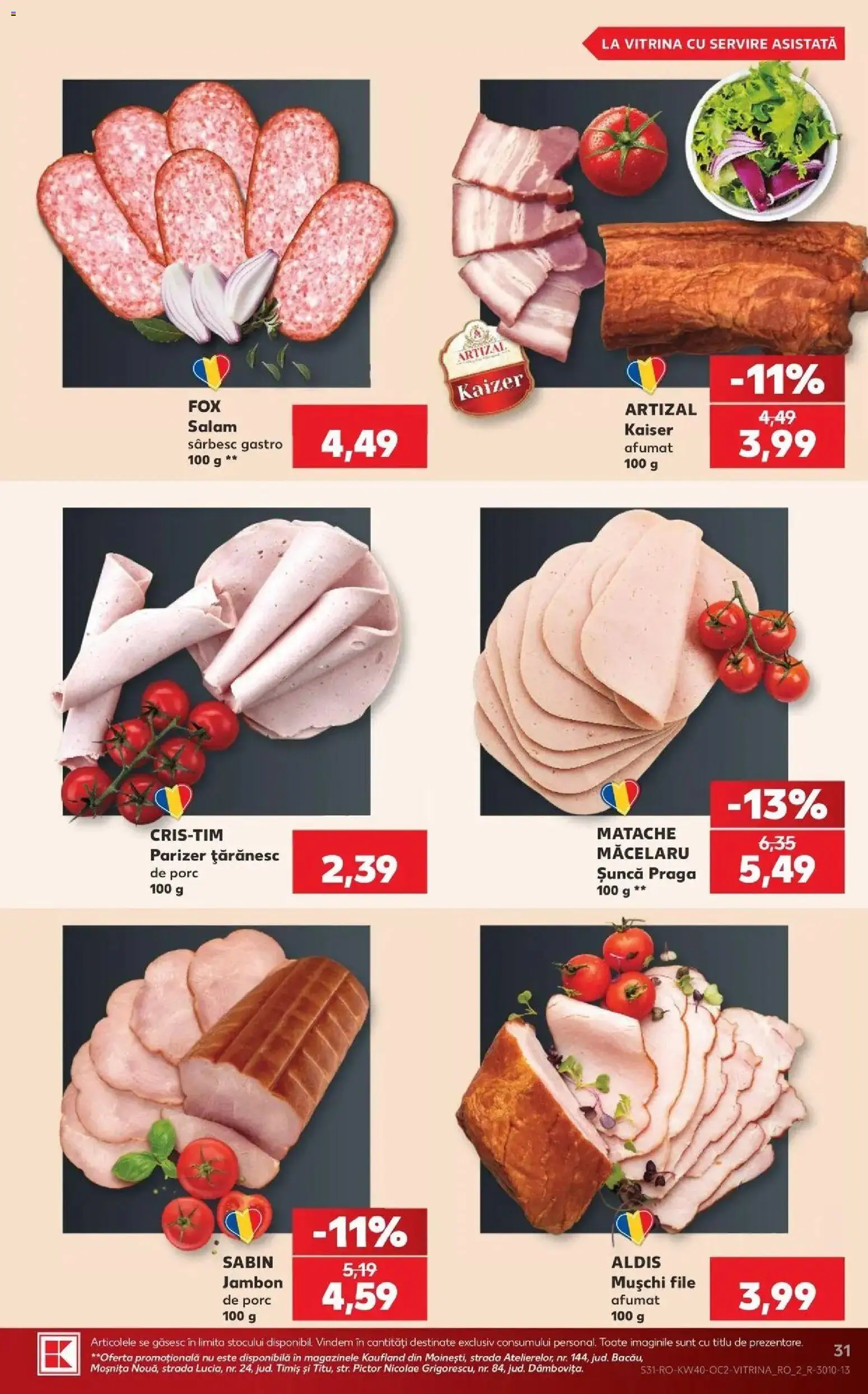 Kaufland Blaj 30.09.2026 - Revista si Oferta | Pagină: 31 | Produse: Sunca praga, Gastro, Salam, Șuncă