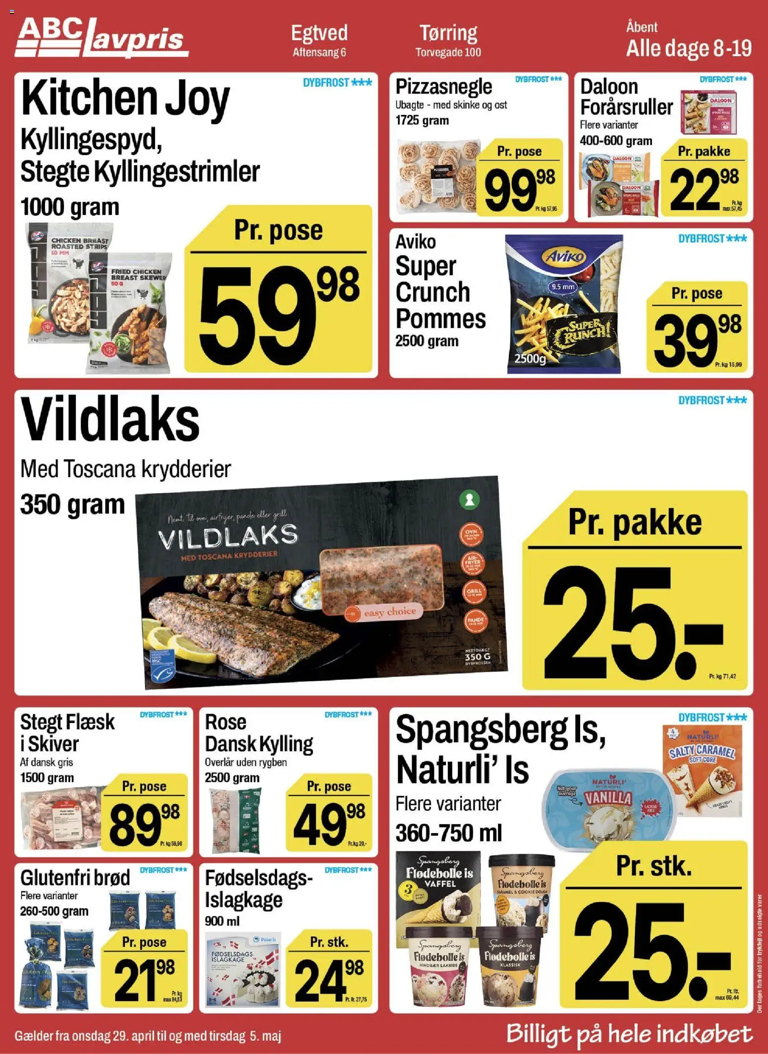 Abc Lavpris tilbudsavis – gyldig fra 29.04.2026 | Side: 6 | Produkter: Lakrids, Hindbær, Is, Grill