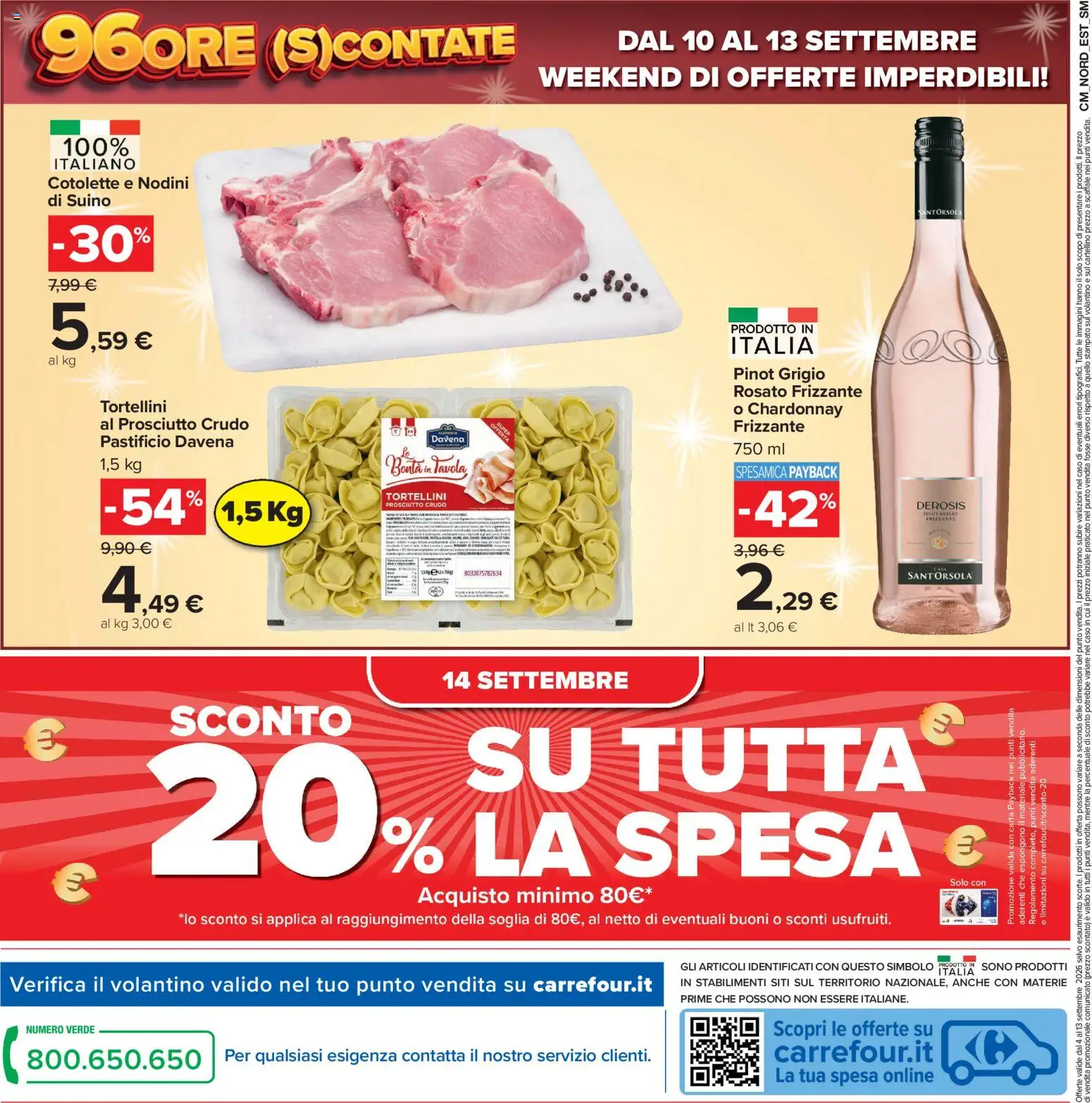 Volantino Carrefour del 04/09/2026 | Pagina: 30 | Prodotti: Prosciutto Crudo, Suino, Prosciutto