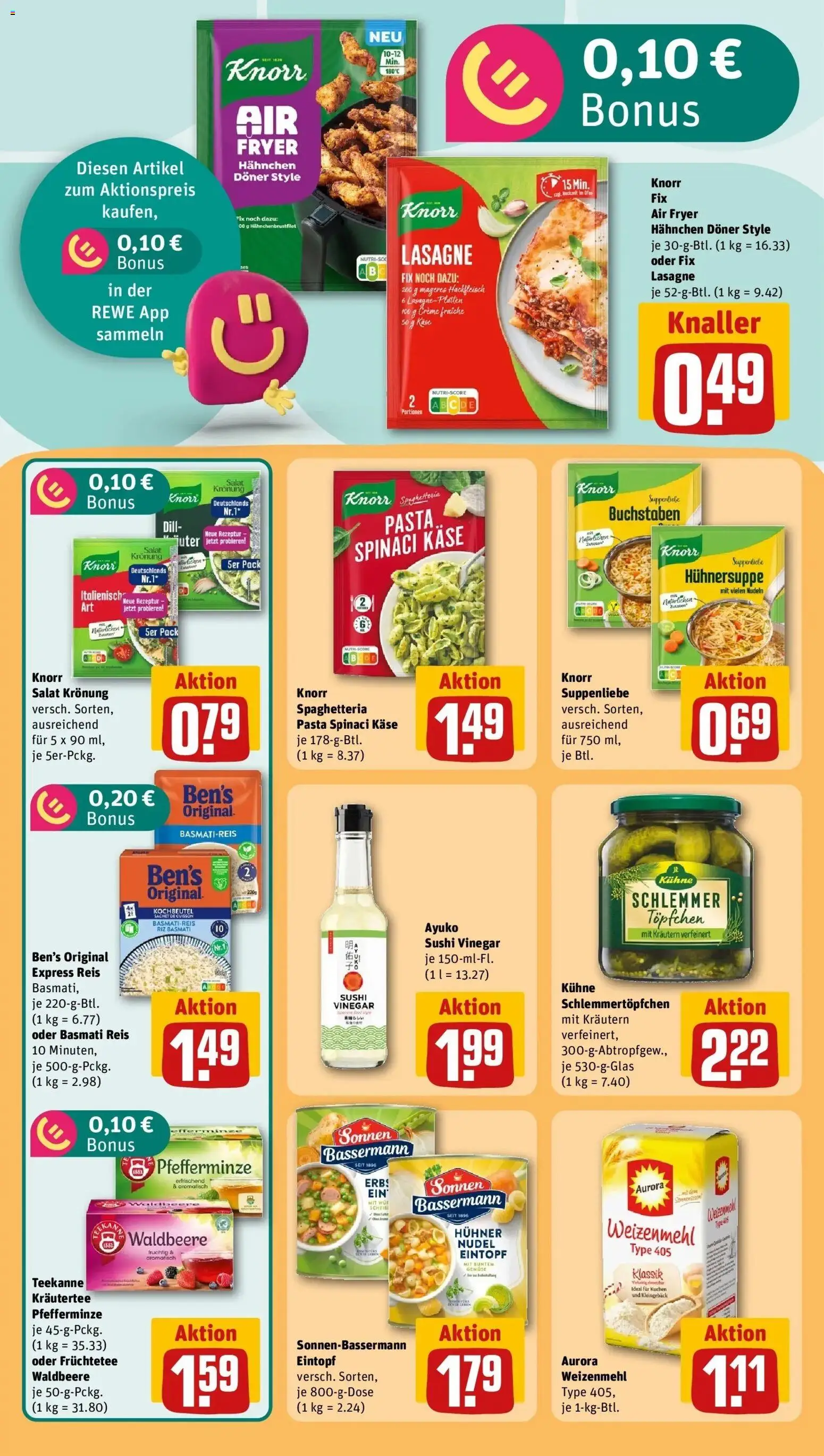 REWE Prospekt ab 28.09.2026 zum Blättern » Angebote | Seite: 24 | Produkte: Weizenmehl, Nudeln, Kuchen, Salat