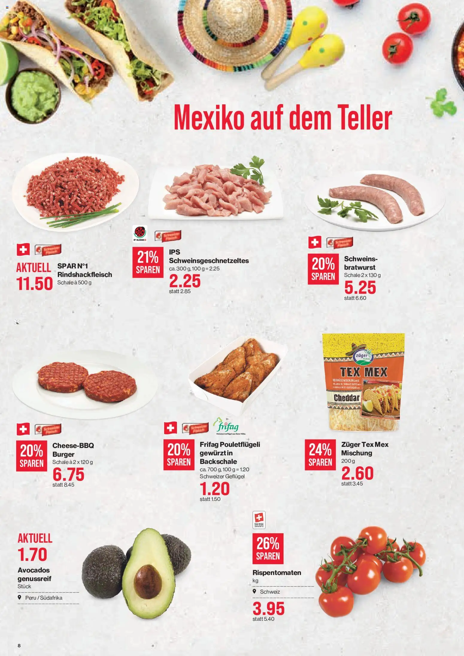 SPAR - SPAR Handels AG – gültig ab 10.09.2026 | Seite: 8 | Produkte: Burger