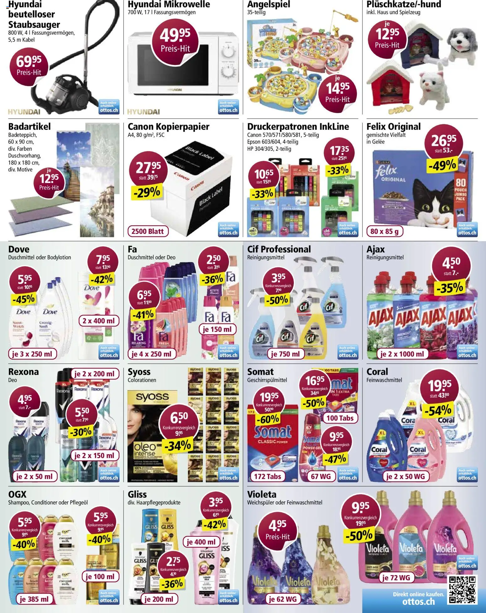 Otto's aktionen – gültig ab 11.08.2026 | Seite: 3 | Produkte: Geschirrspülmittel, HP, Epson, Staubsauger