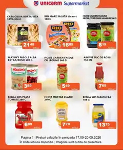 Ofertele Unicarm valabile de la 17.09.2026