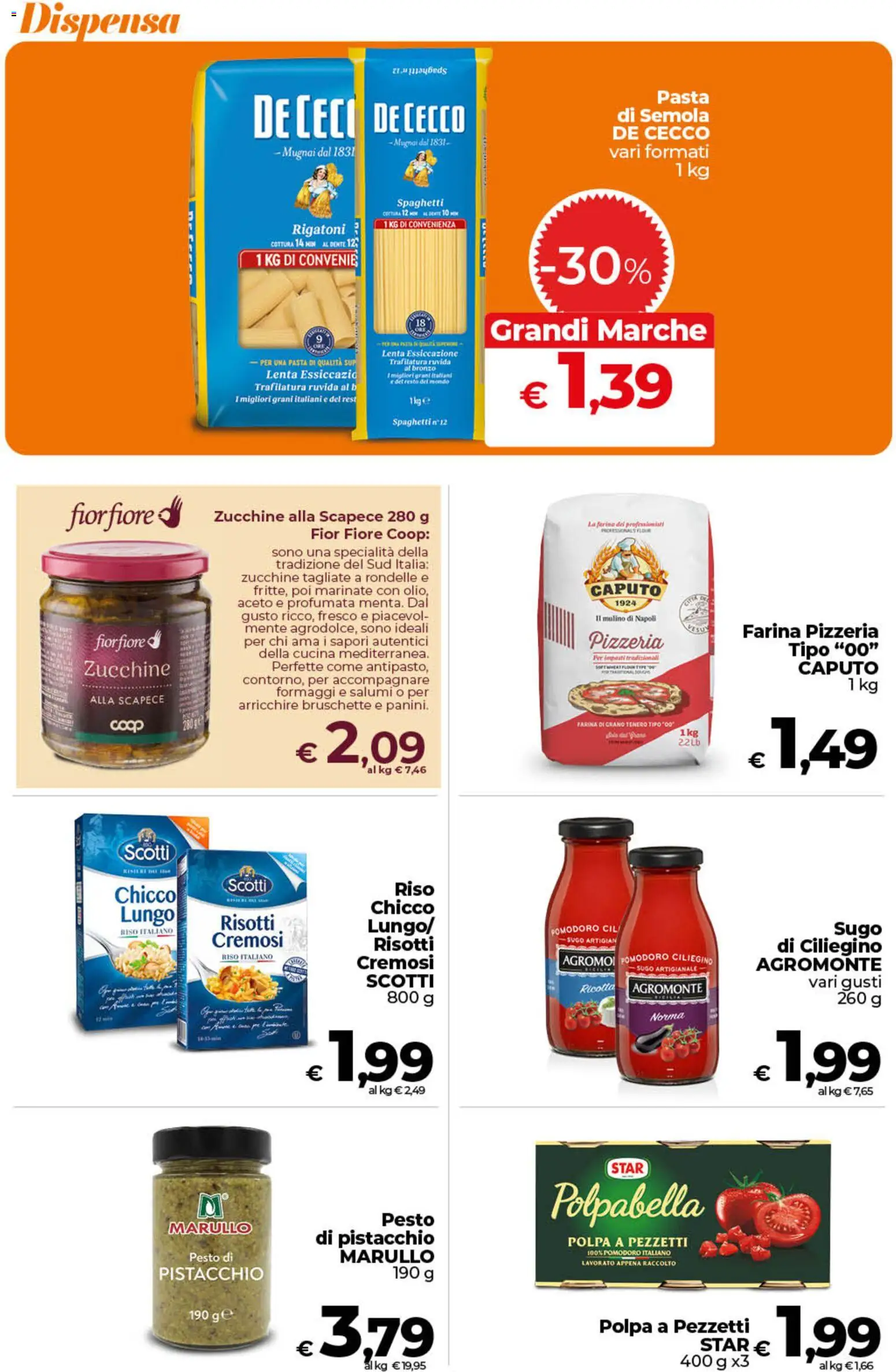 Volantino Ipercoop del 11/09/2026 | Pagina: 43 | Prodotti: De Cecco, Pomodoro, Ricotta, Spaghetti
