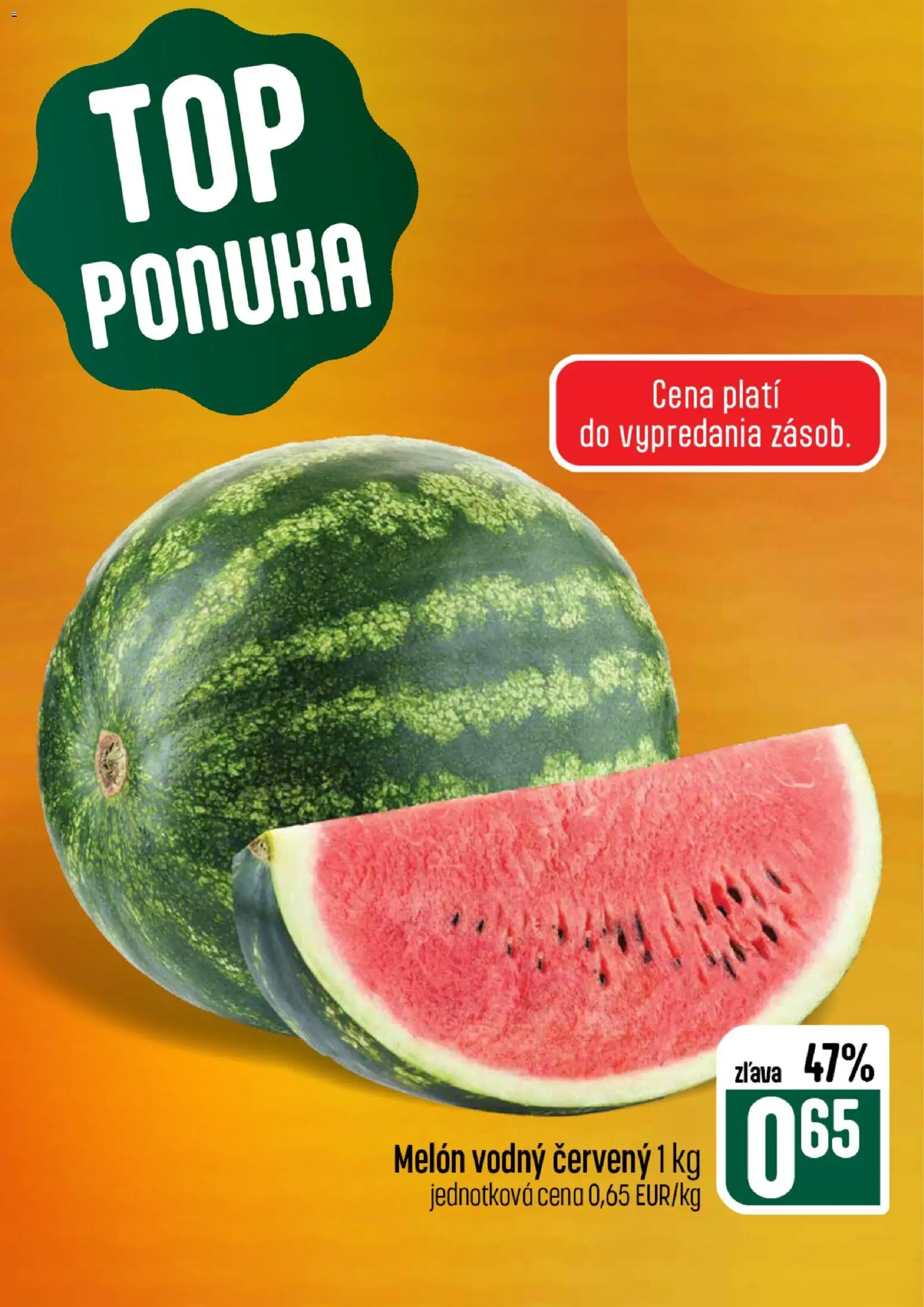 Nové COOP Jednota akcie – leták je platný od 30.07.2026 | Strana: 2 | Produkty: Melón