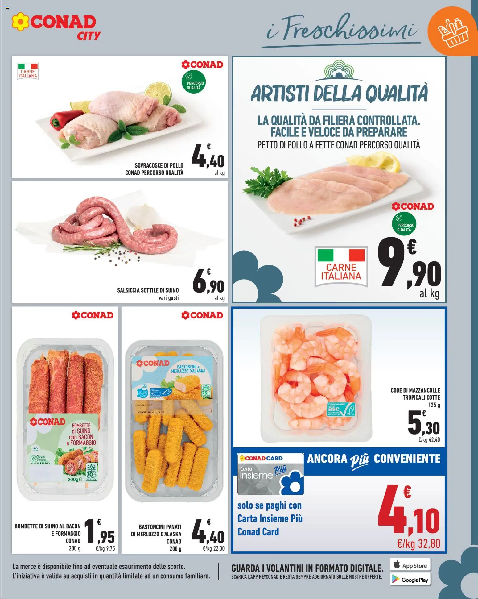Volantino Conad del 22.05.2026 | Pagina: 7 | Prodotti: Petto di Pollo, Suino, Salsiccia, Friggitrice