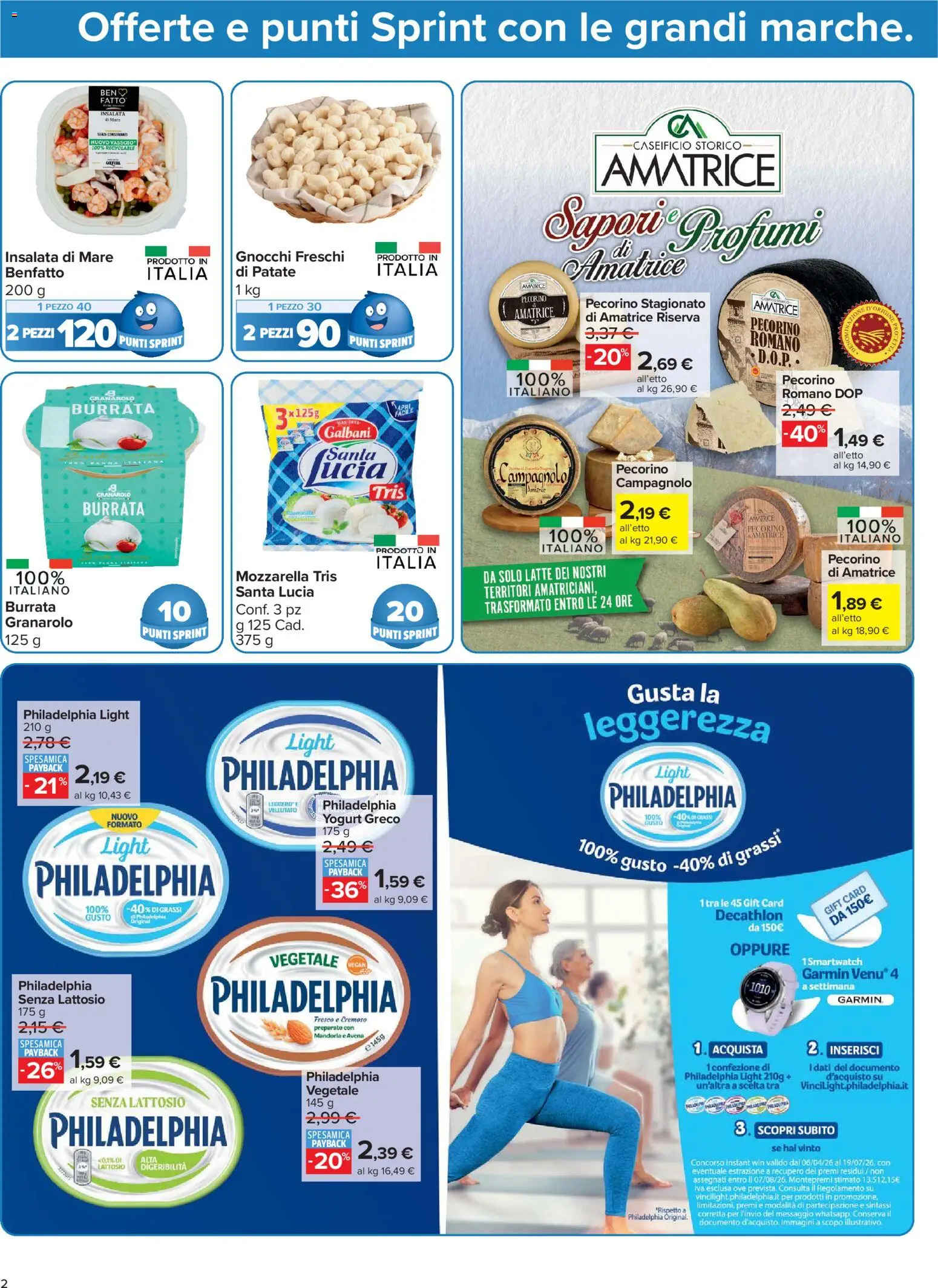Volantino Carrefour del 05.06.2026 | Pagina: 2 | Prodotti: Yogurt, Mozzarella, Latte, Burrata